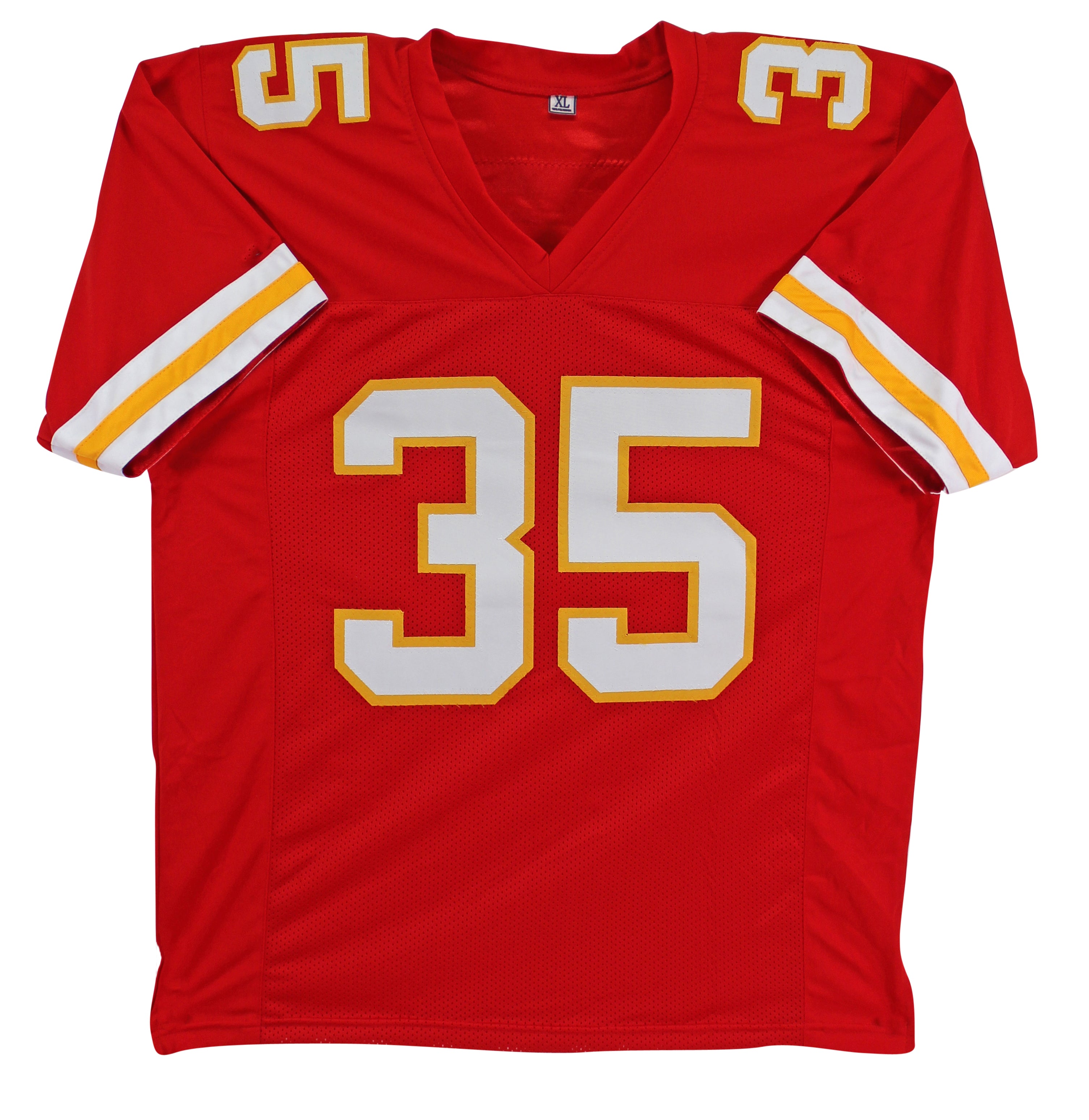 Christian Okoye Authentic Signed Red Pro Style Jersey Autographed JSA Witness