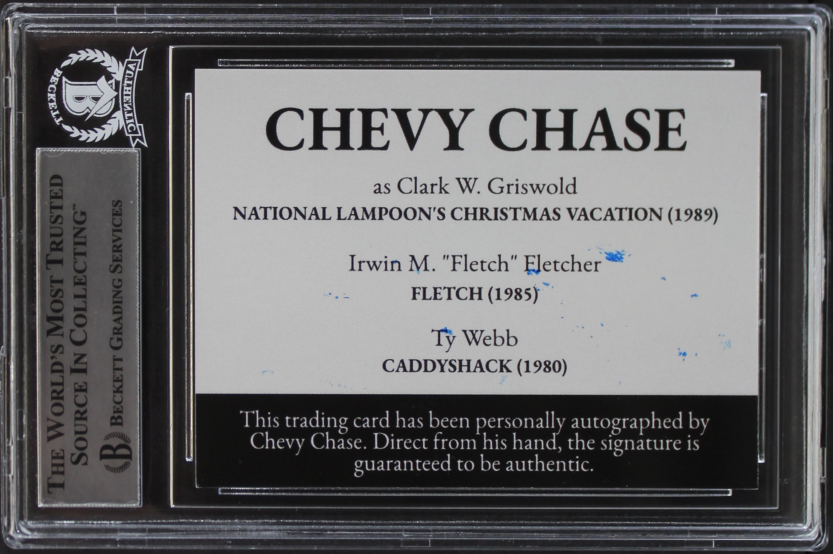 Chevy Chase Caddyshack Authentic Signed Ty Webb Custom Trading Card BAS Slab 2