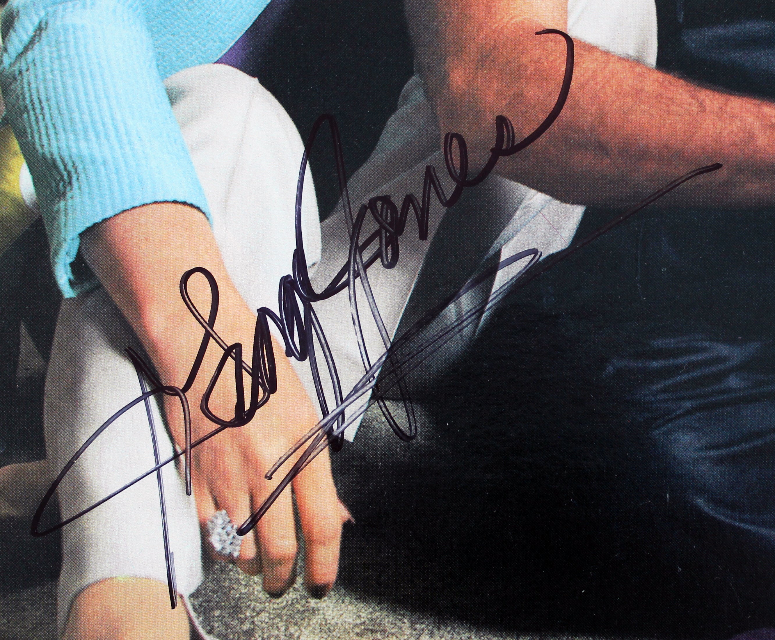 George Jones Authentic Signed Together Again Album Cover BAS #BG83076