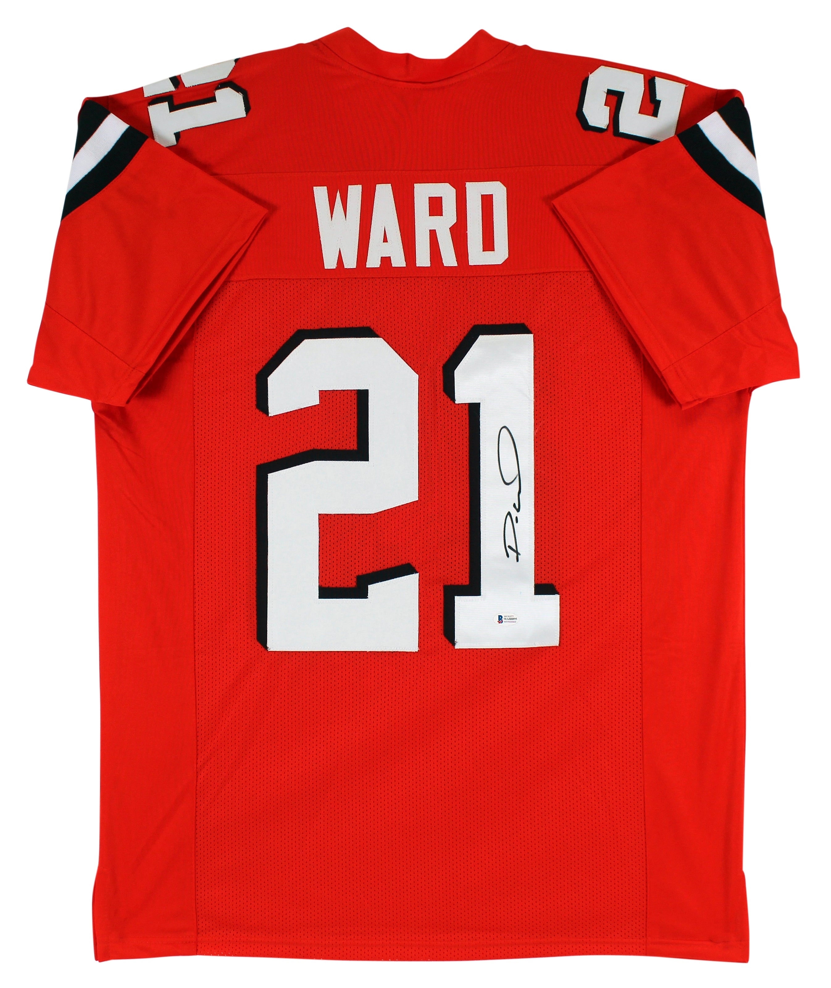 Denzel Ward Authentic Signed Orange Pro Style Jersey Autographed BAS Witnessed