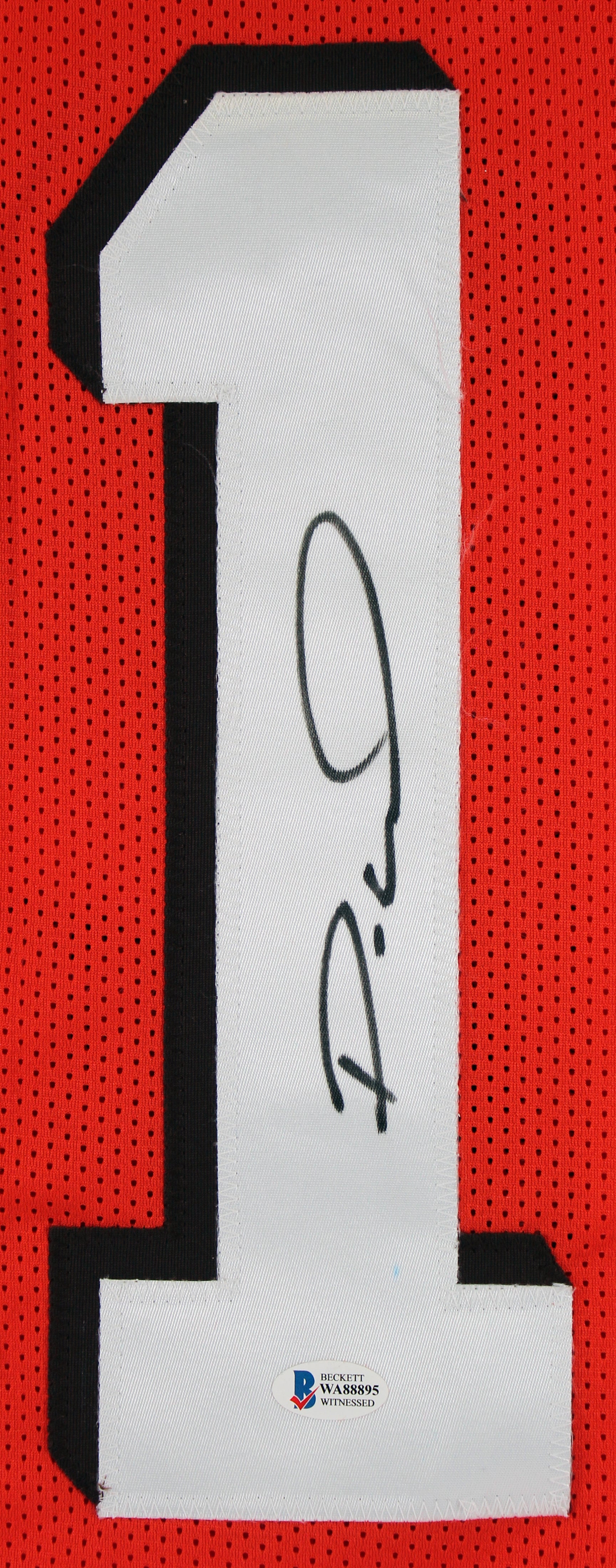 Denzel Ward Authentic Signed Orange Pro Style Jersey Autographed BAS Witnessed