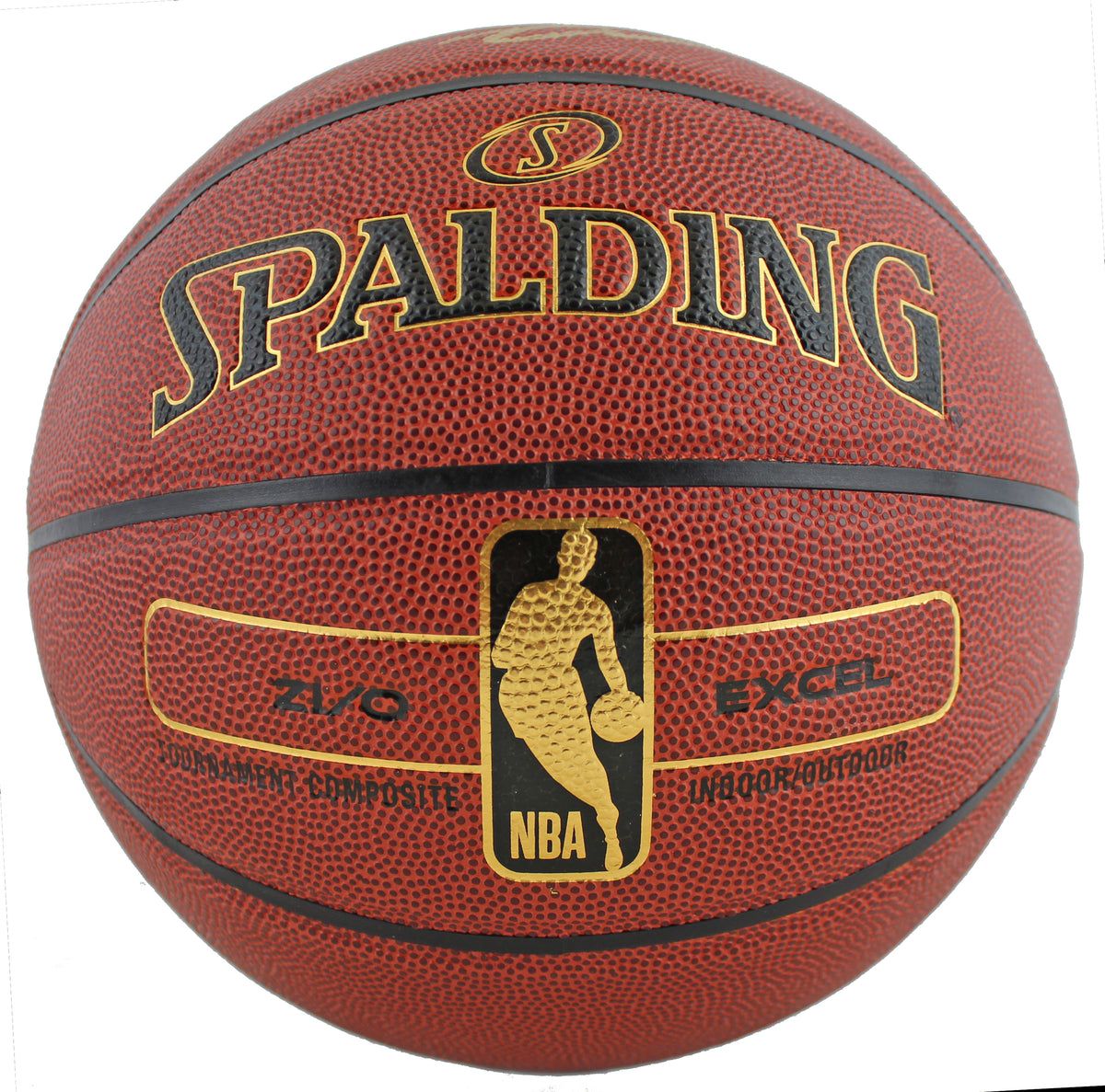 Lakers Shaquille O'Neal Signed Brown Spalding Basketball w/ Gold Signature BAS