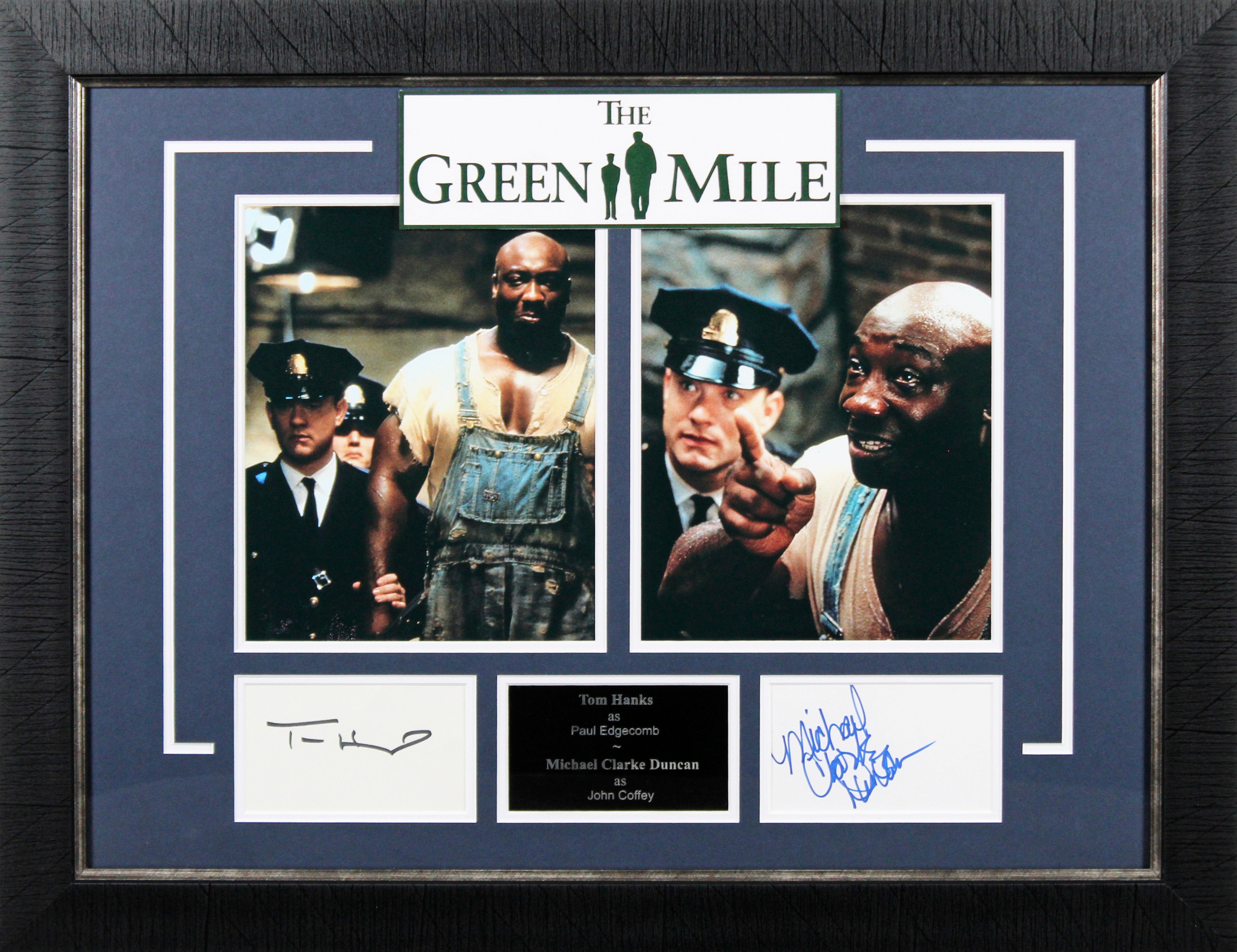 Tom Hanks & Michael Clarke Duncan The Green Mile Signed Framed Display BAS