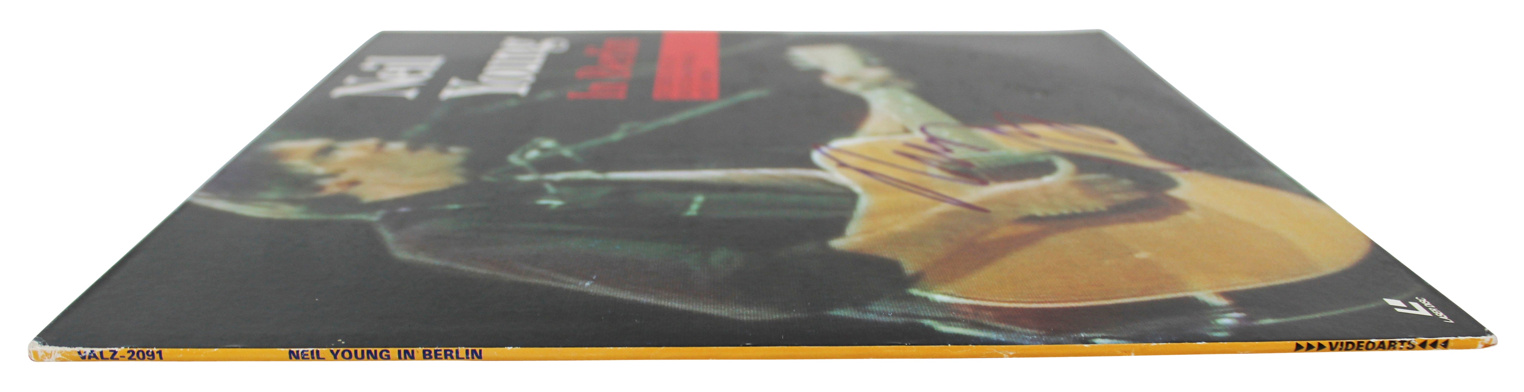Neil Young Authentic Signed In Berlin Laserdisc Cover W/o Disk BAS #AA46422