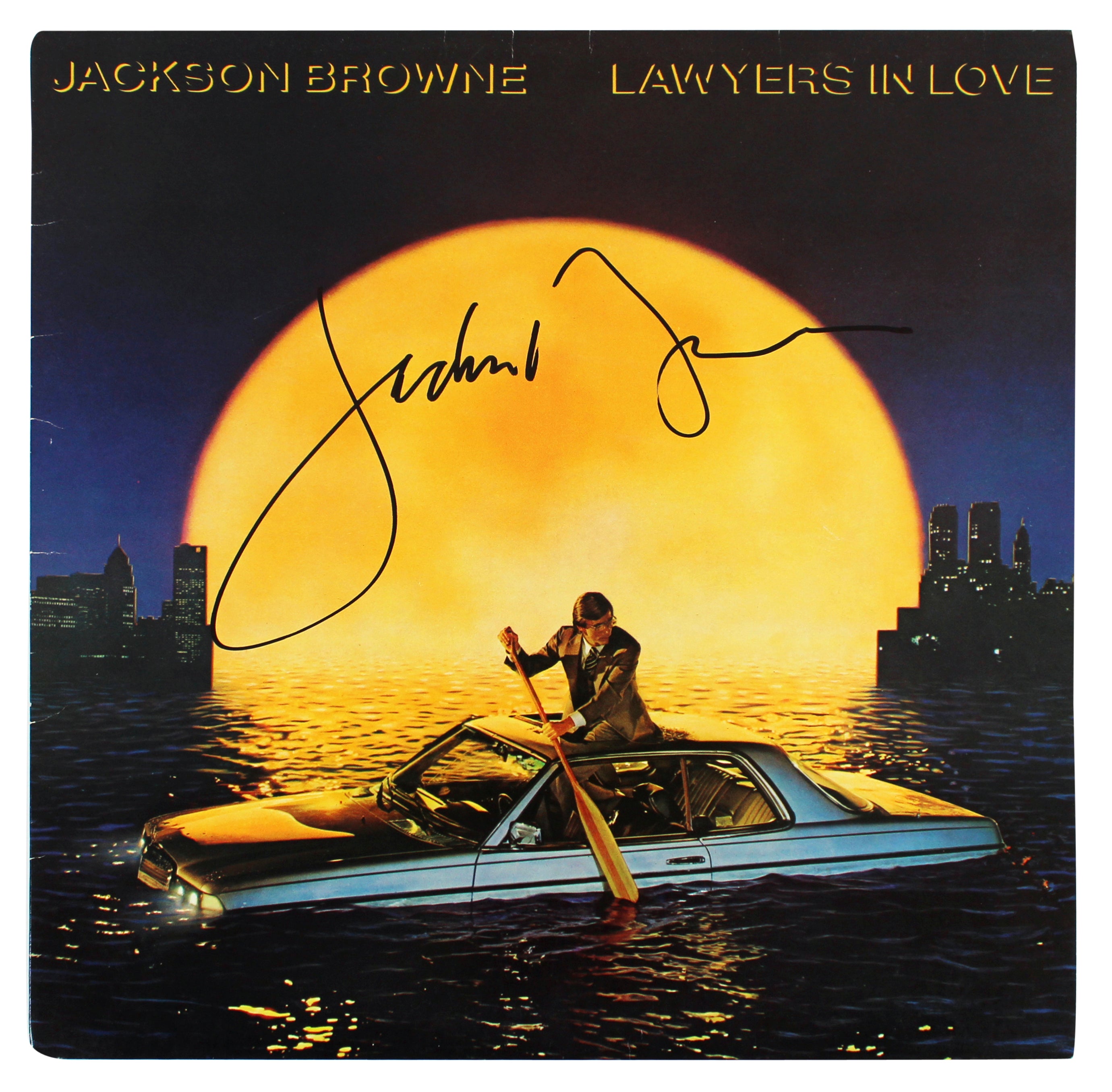 Jackson Browne Authentic Signed Lawyers In Love Album Cover BAS #BG83070