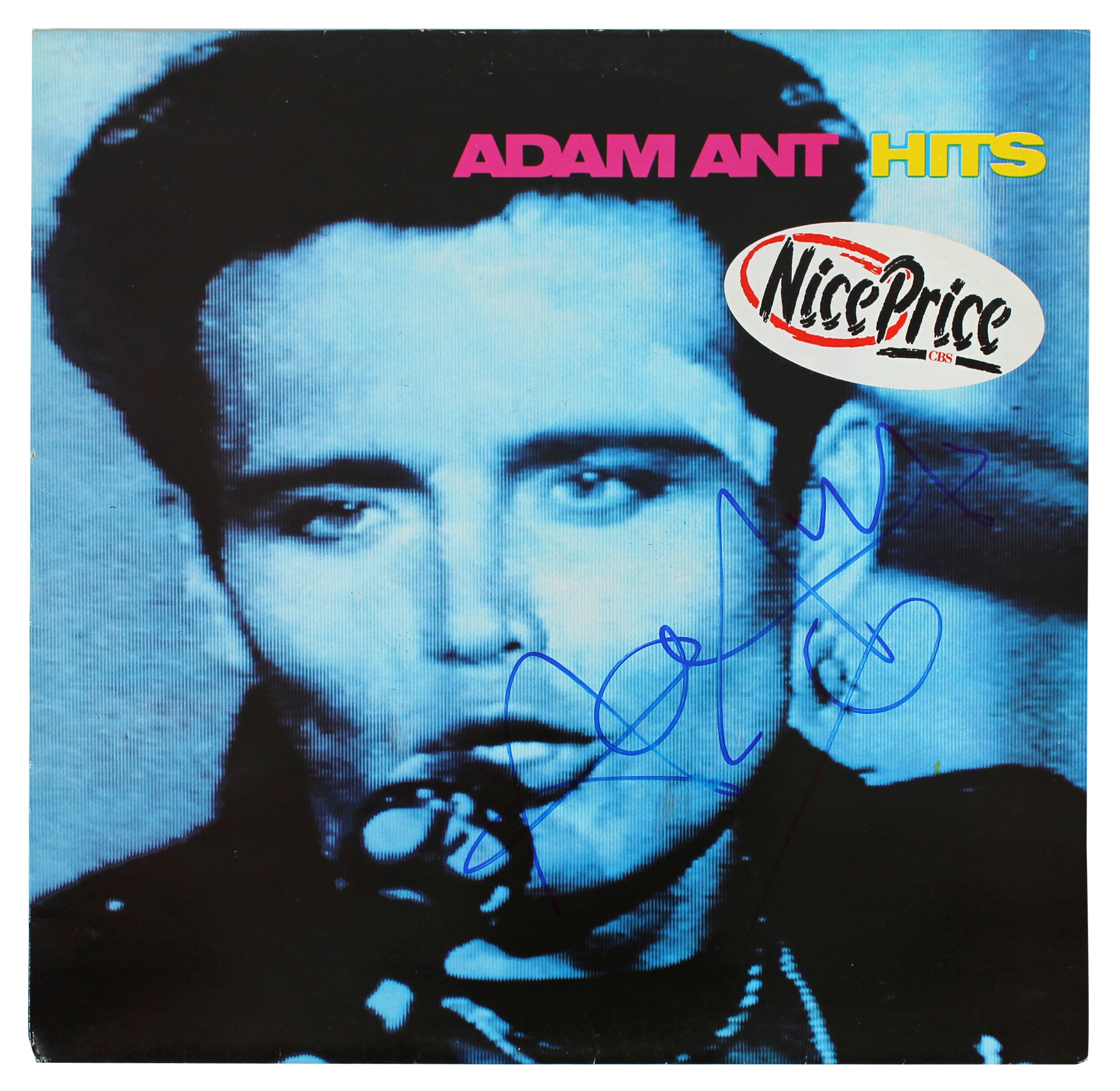 Adam Ant Authentic Signed Hits Album Cover Autographed BAS #BG83068