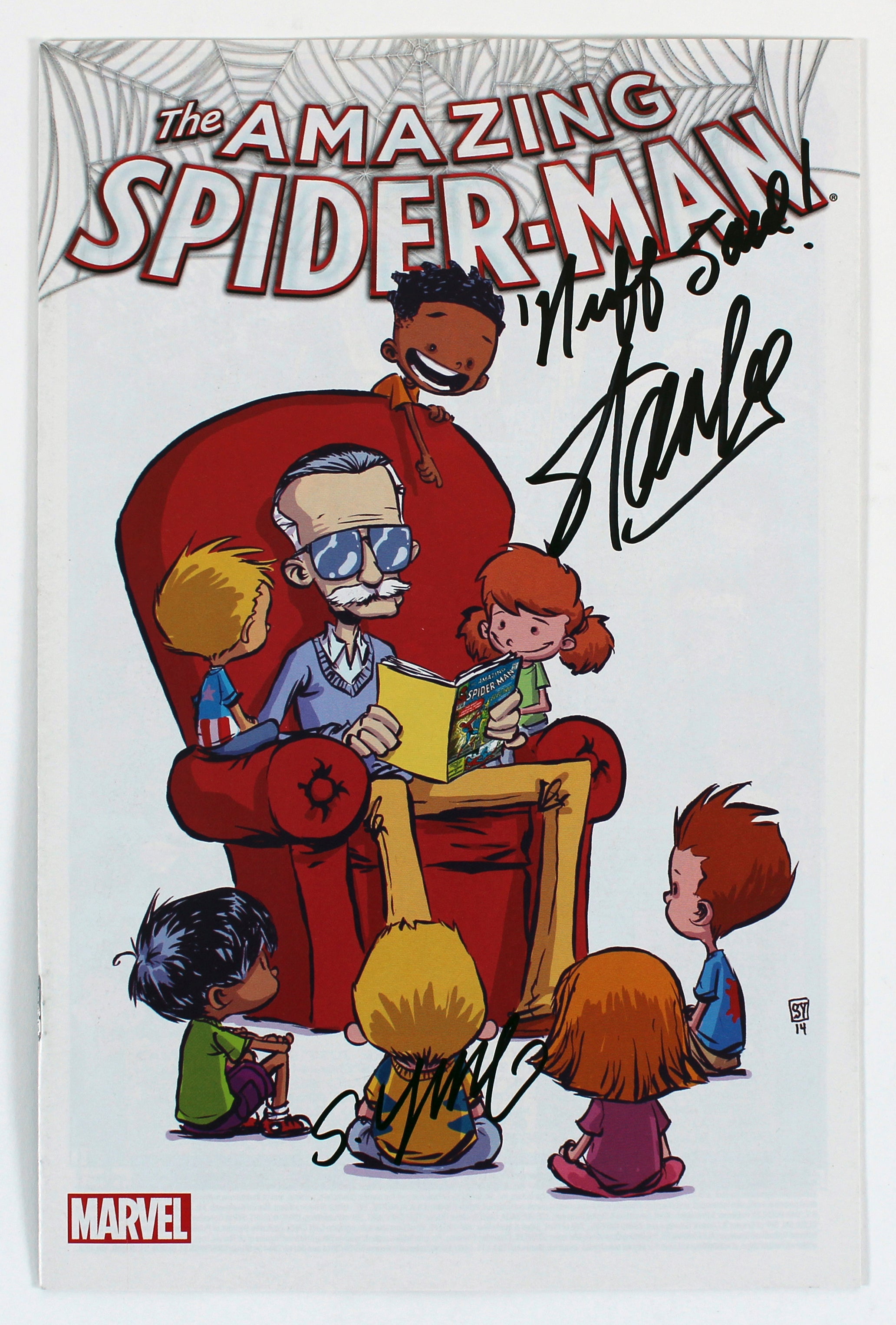Stan Lee & Scotty Young "Nuff Said" Signed The Amazing Spider-Man #9 Comic JSA