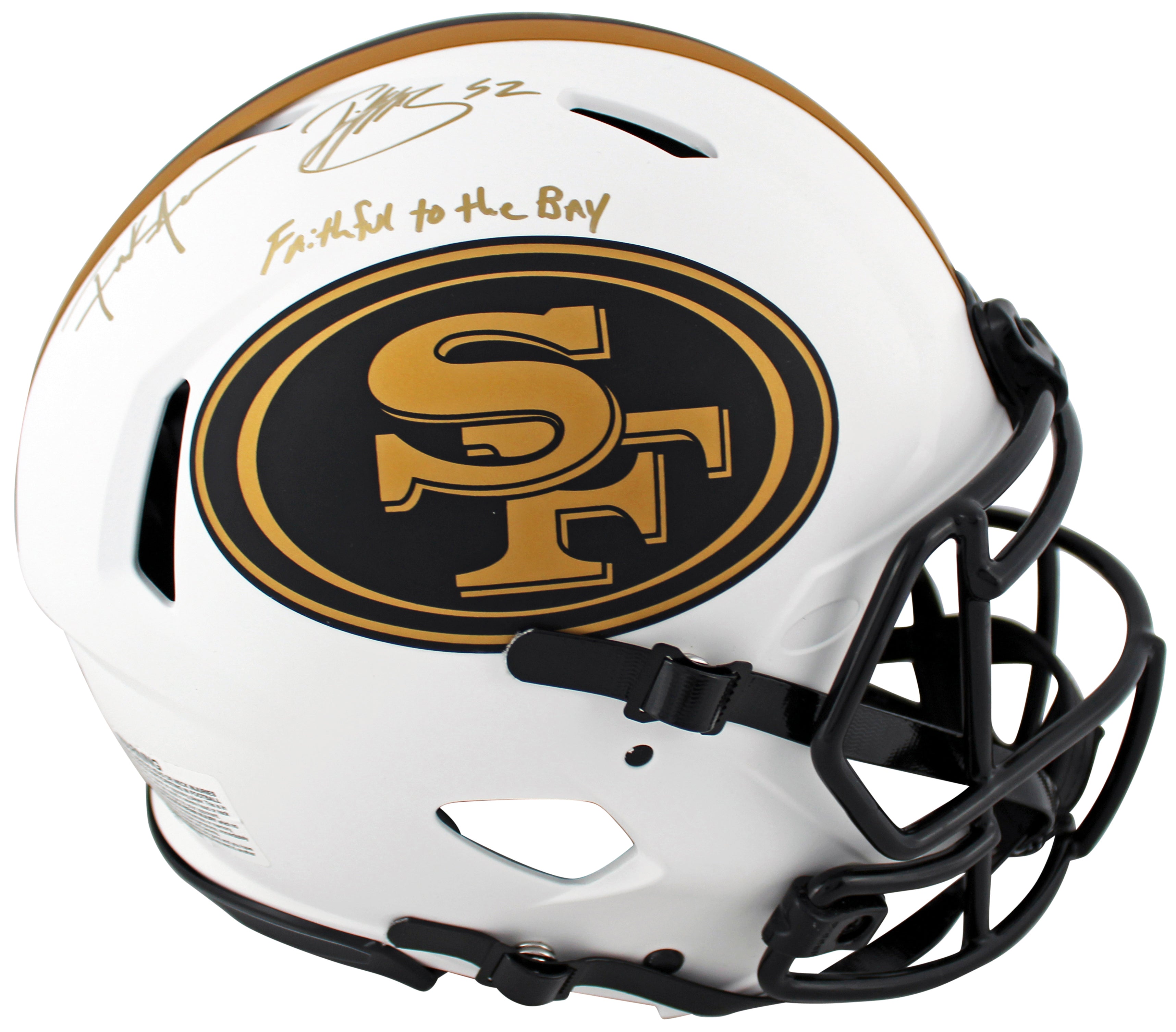 49ers Patrick Willis & Frank Gore Signed Lunar F/S Speed Proline Helmet BAS Wit