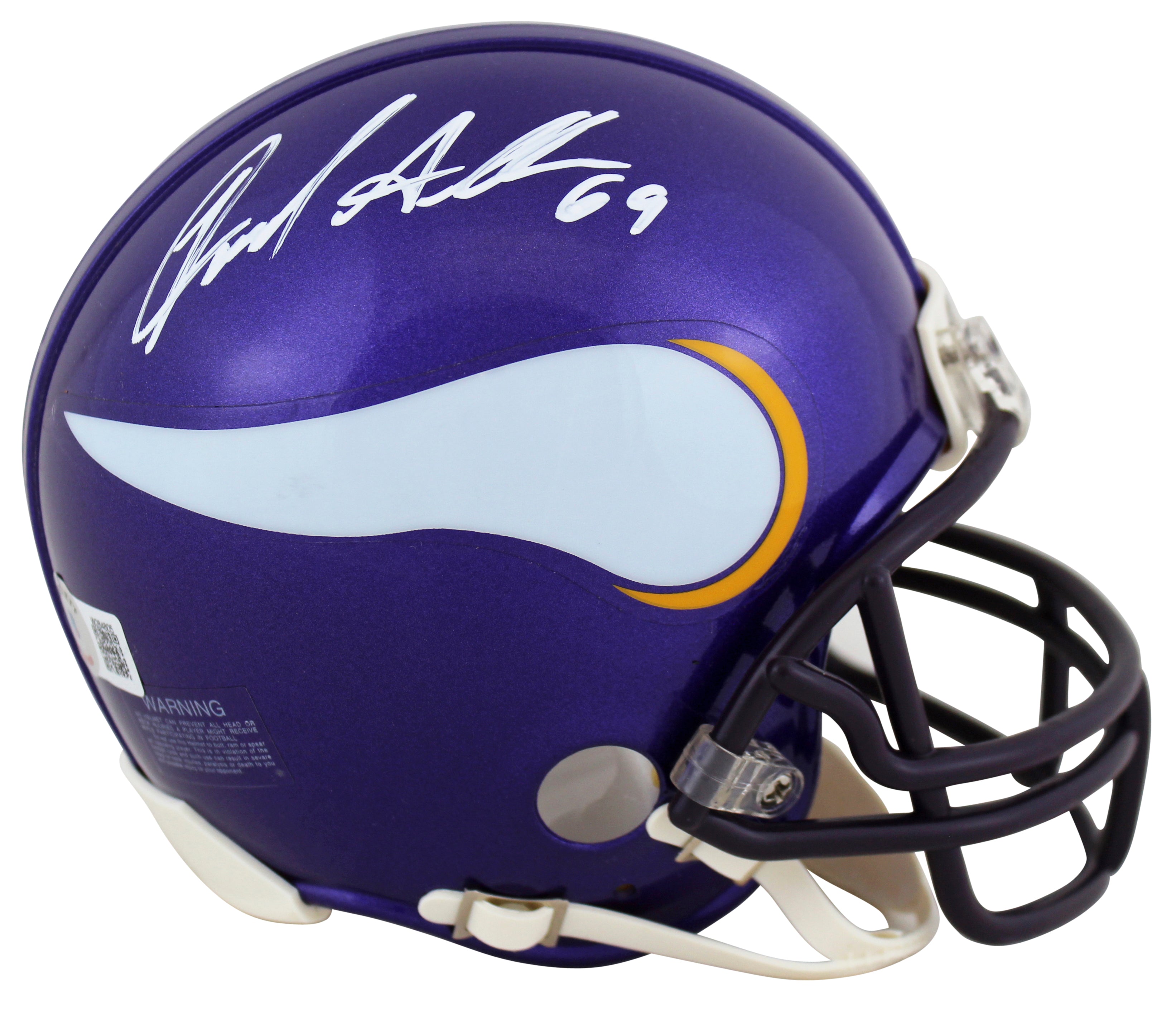 Vikings Jared Allen Authentic Signed 06-12 TB Rep Mini Helmet BAS Witnessed