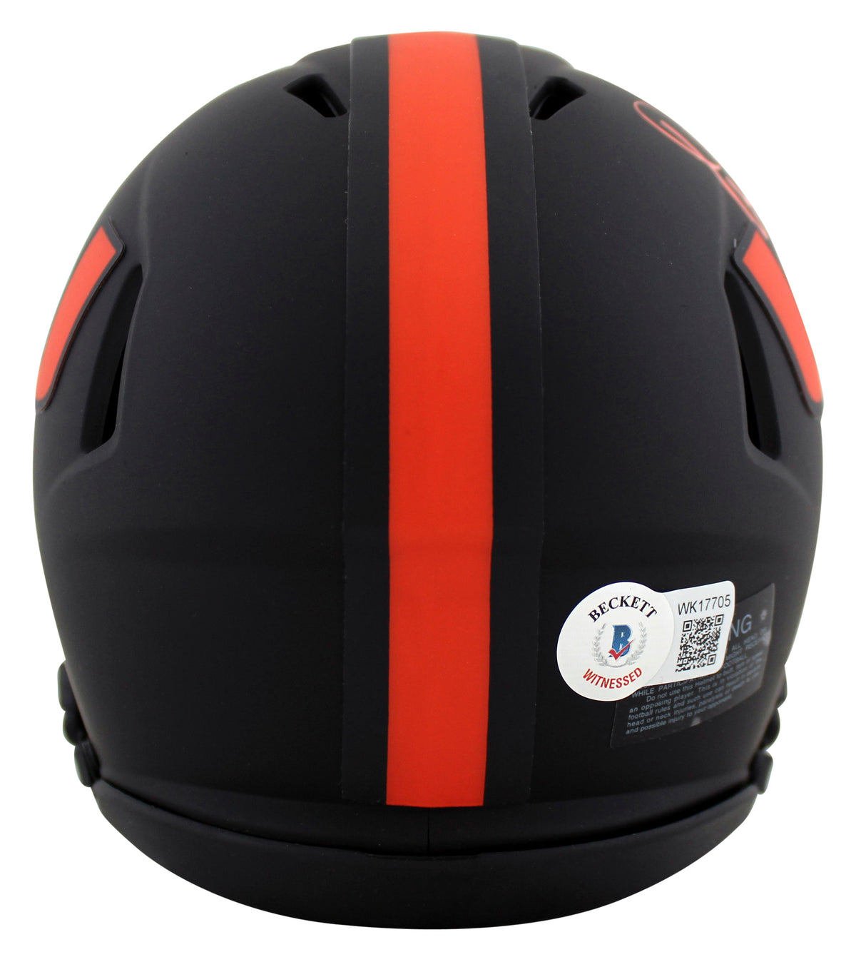 Miami Warren Sapp "The U" Authentic Signed Eclipse Speed Mini Helmet BAS Witness