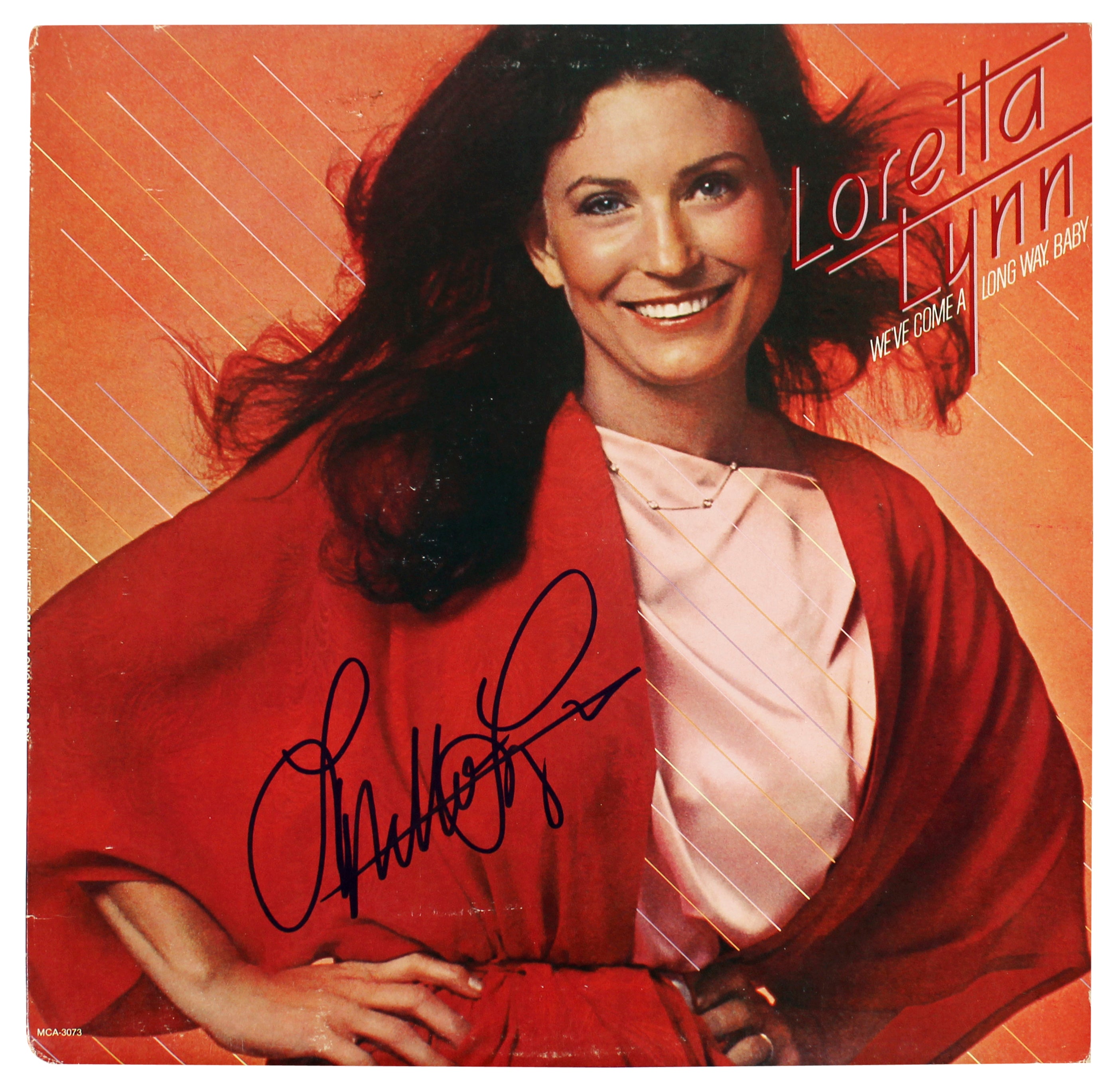 Loretta Lynn Authentic Signed We've Come a Long Way Baby Album Cover BAS BG83064