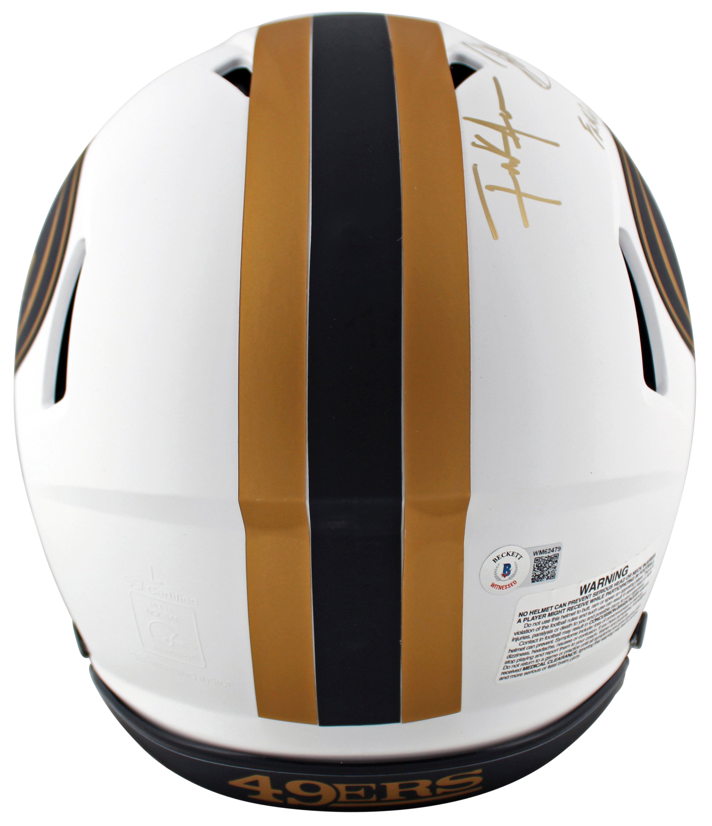 49ers Patrick Willis & Frank Gore Signed Lunar F/S Speed Proline Helmet BAS Wit