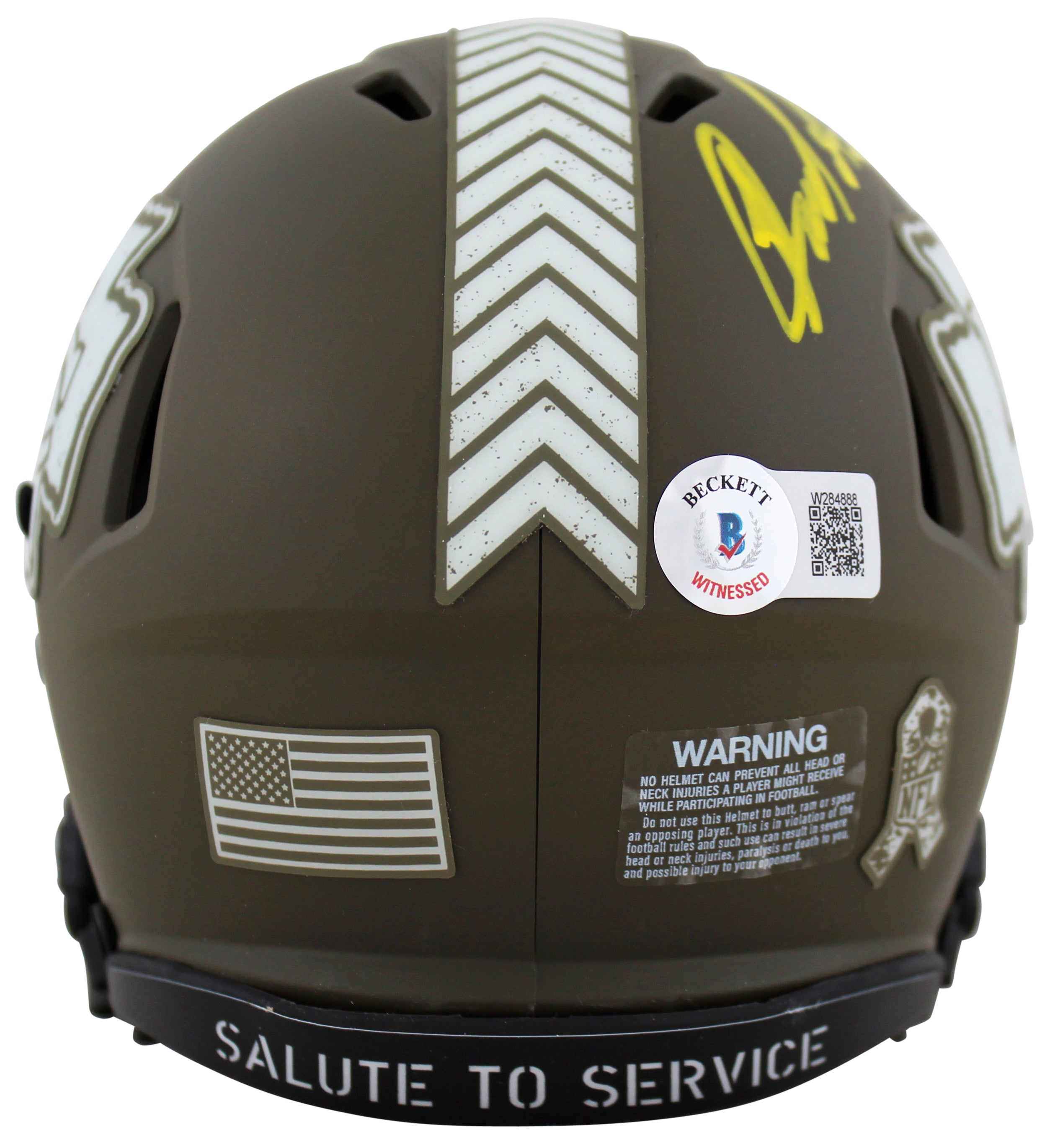 Chiefs Jared Allen Authentic Signed Salute To Service Speed Mini Helmet BAS Wit