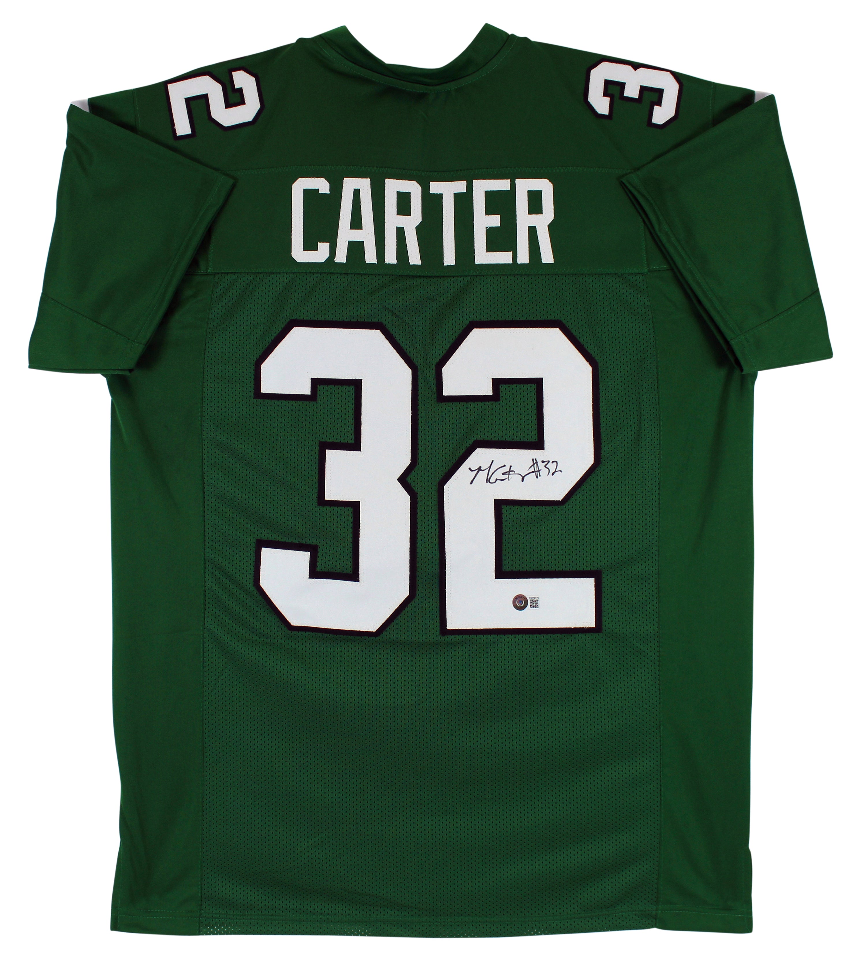 Michael Carter Authentic Signed Green Pro Style Jersey Autographed BAS Witness