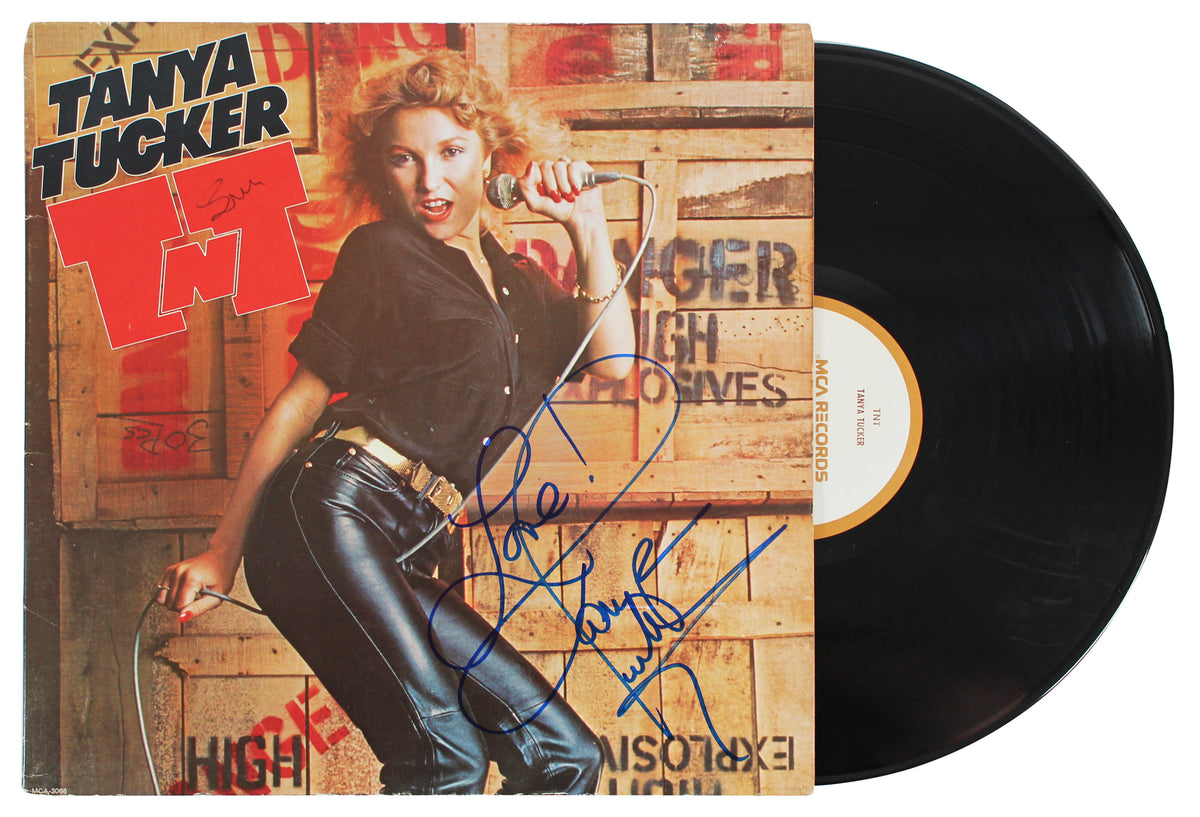 Tanya Tucker "Love" Authentic Signed TNT Album Cover W/ Vinyl BAS #BG83062