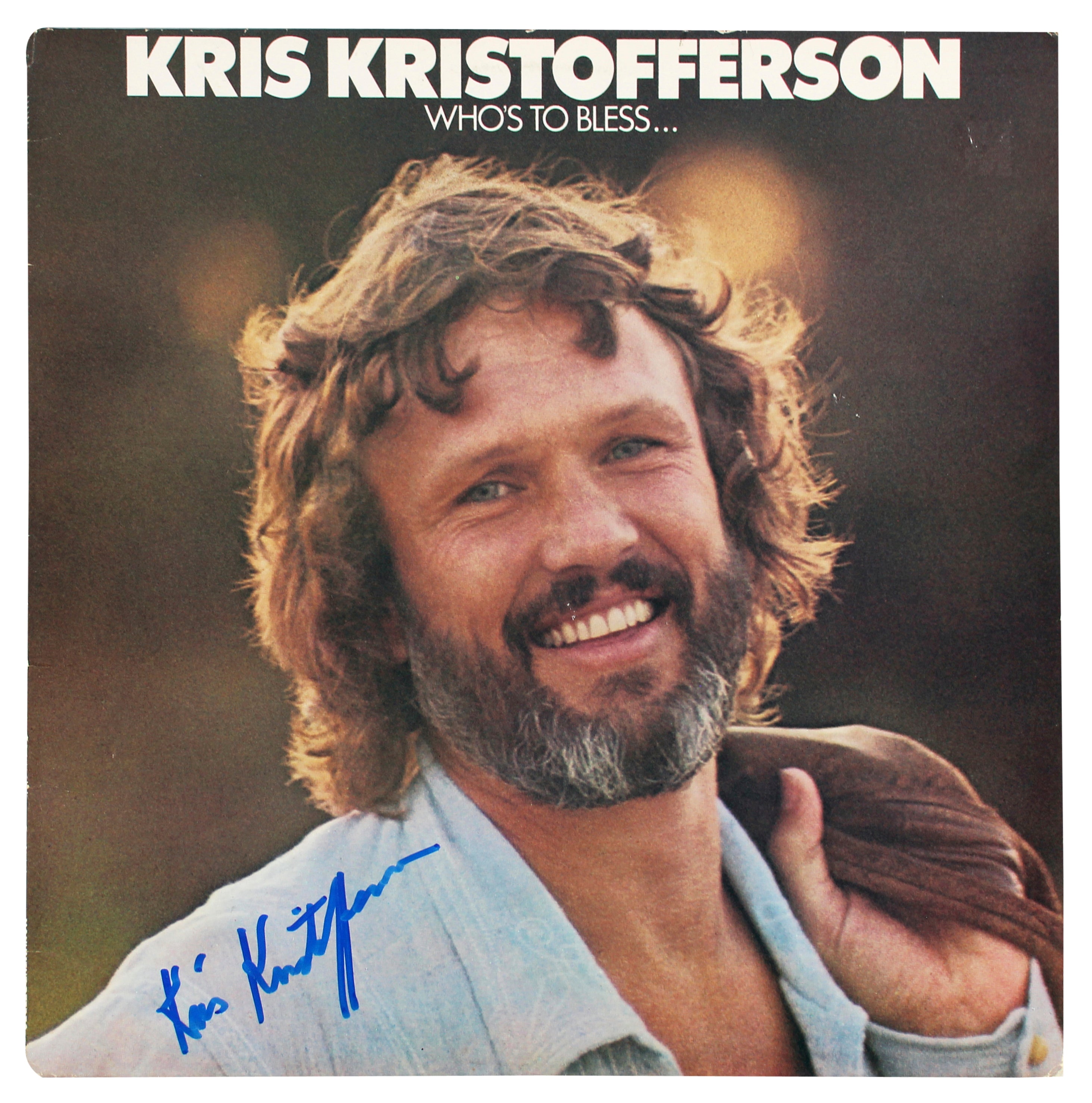 Kris Kristofferson Authentic Signed Who's To Bless Album Cover BAS #BG83061