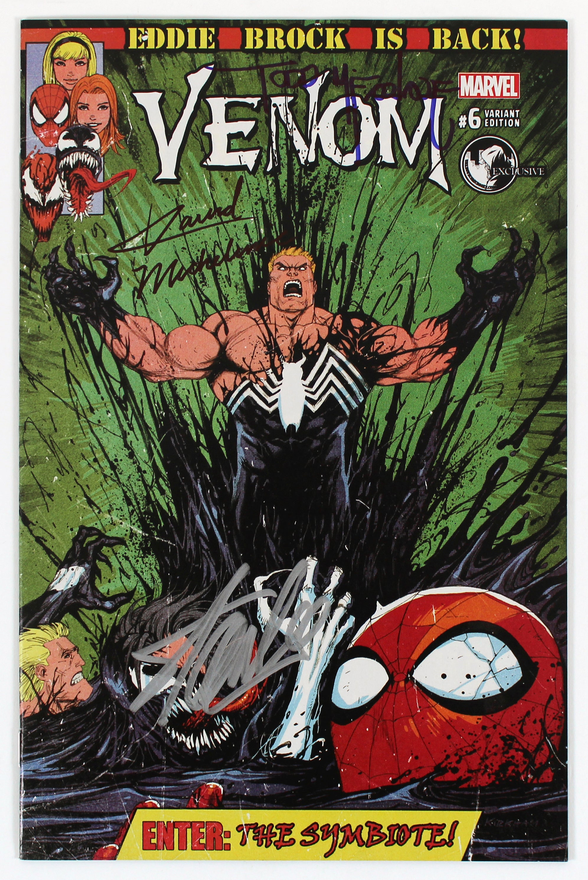 Marvel (3) Stan Lee, McFarlane & Michelinie Signed Venom #6 Variant Comic JSA