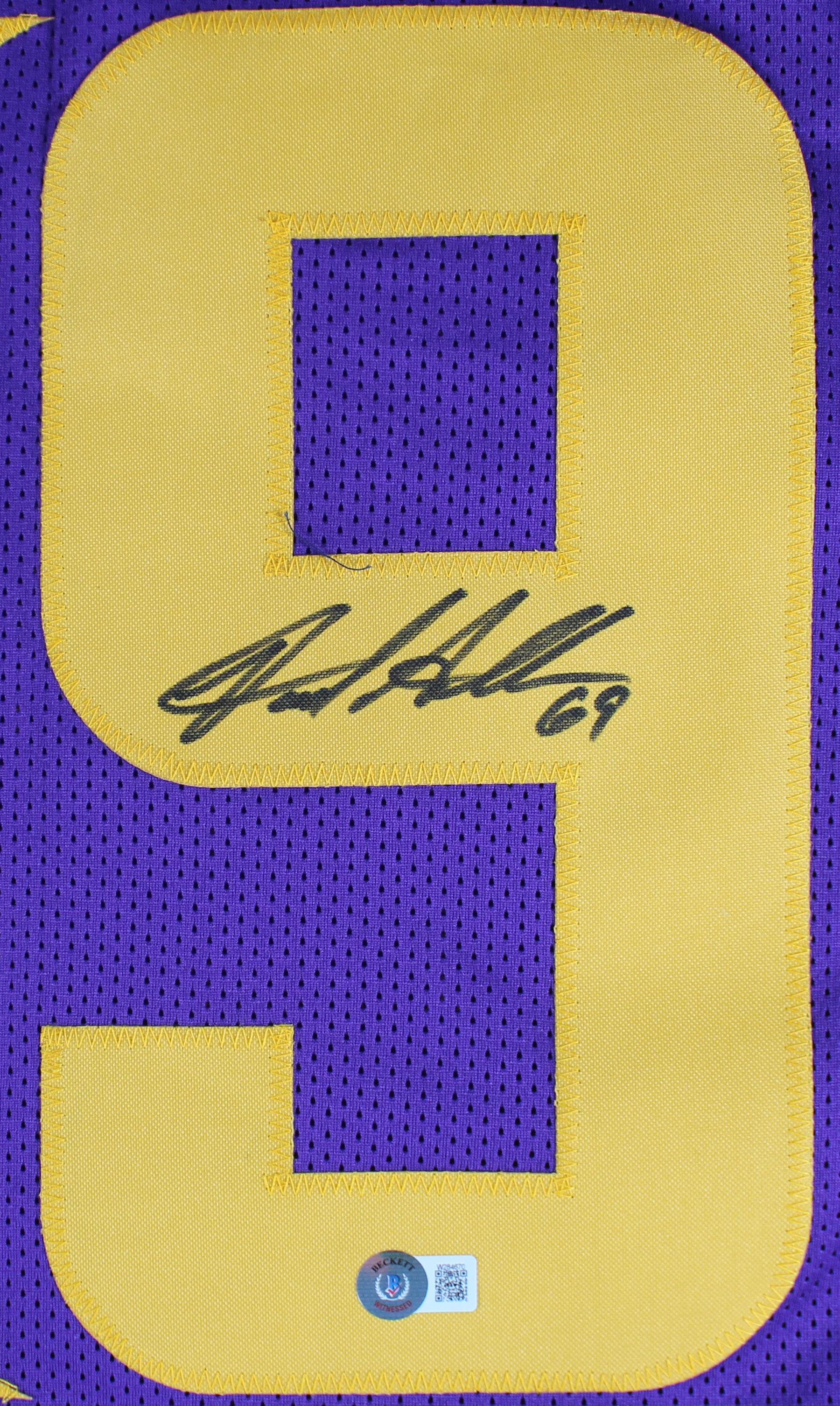 Jared Allen Authentic Signed Purple Color Rush Pro Style Jersey BAS Witnessed