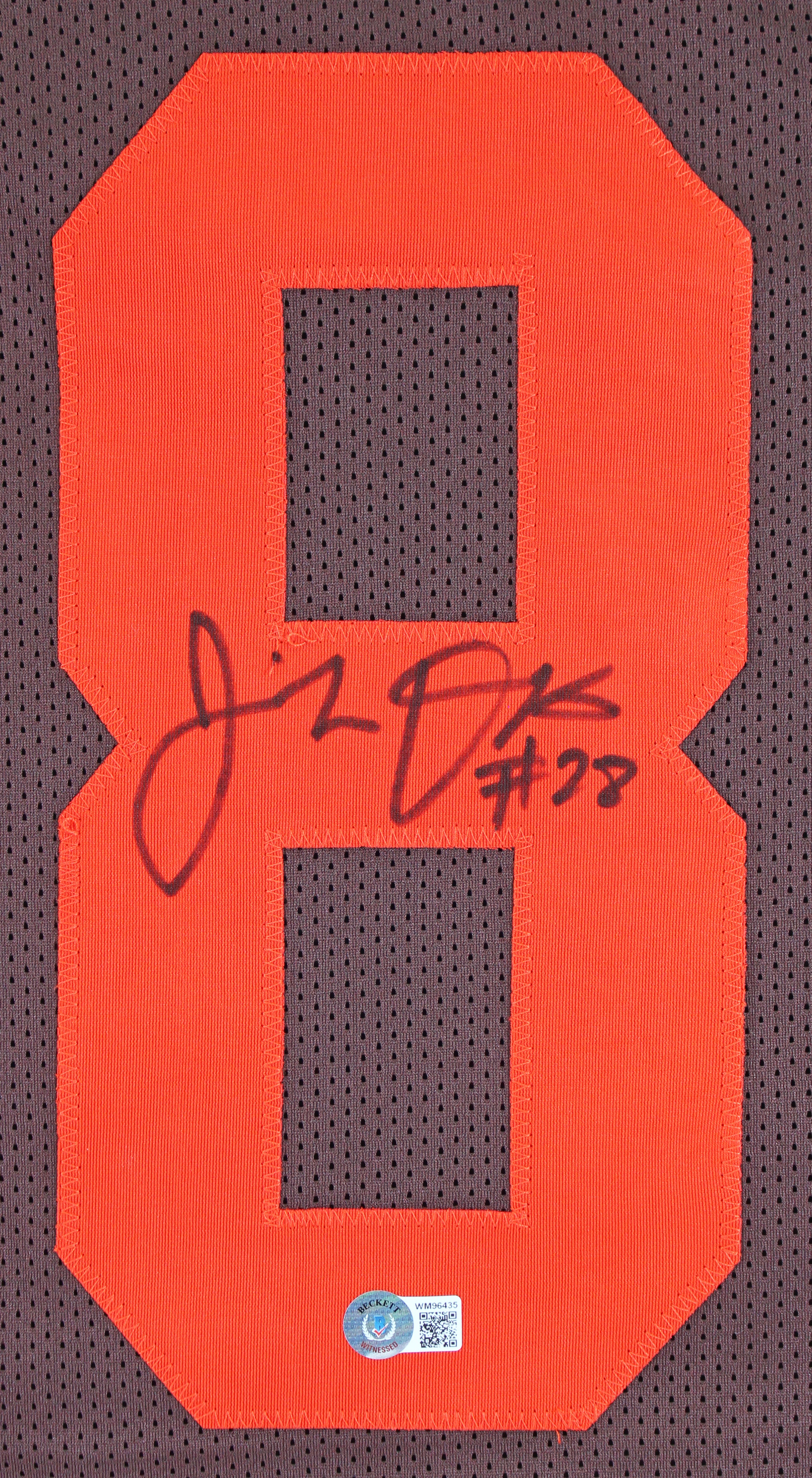 Jeremiah Owusu-Koramoah Authentic Signed Brown Pro Style Jersey BAS Witnessed