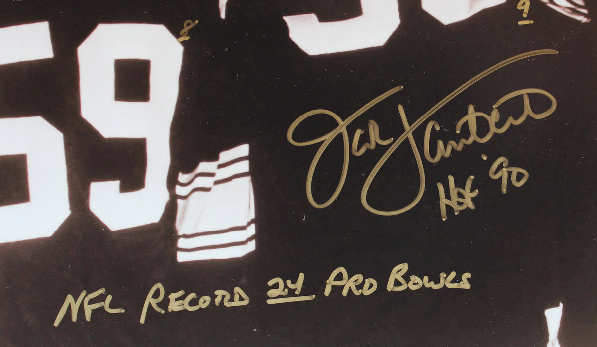 Steelers LB's 3) Lambert, Ham & Russell 24 Pro Bowls Signed 16x20 Photo BAS Wit