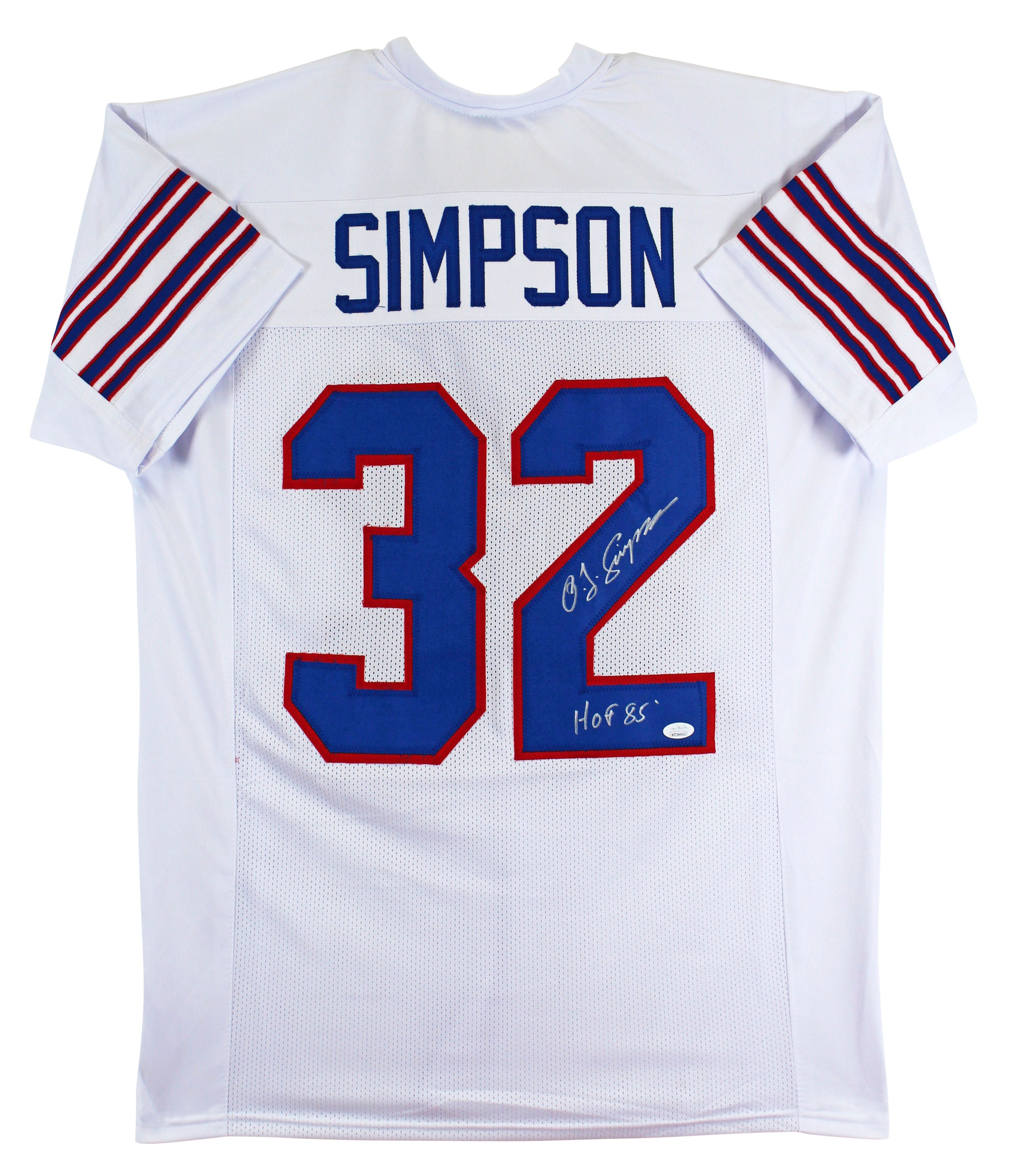 O.J. Simpson "HOF 85" Authentic Signed White Pro Style Jersey BAS Witnessed