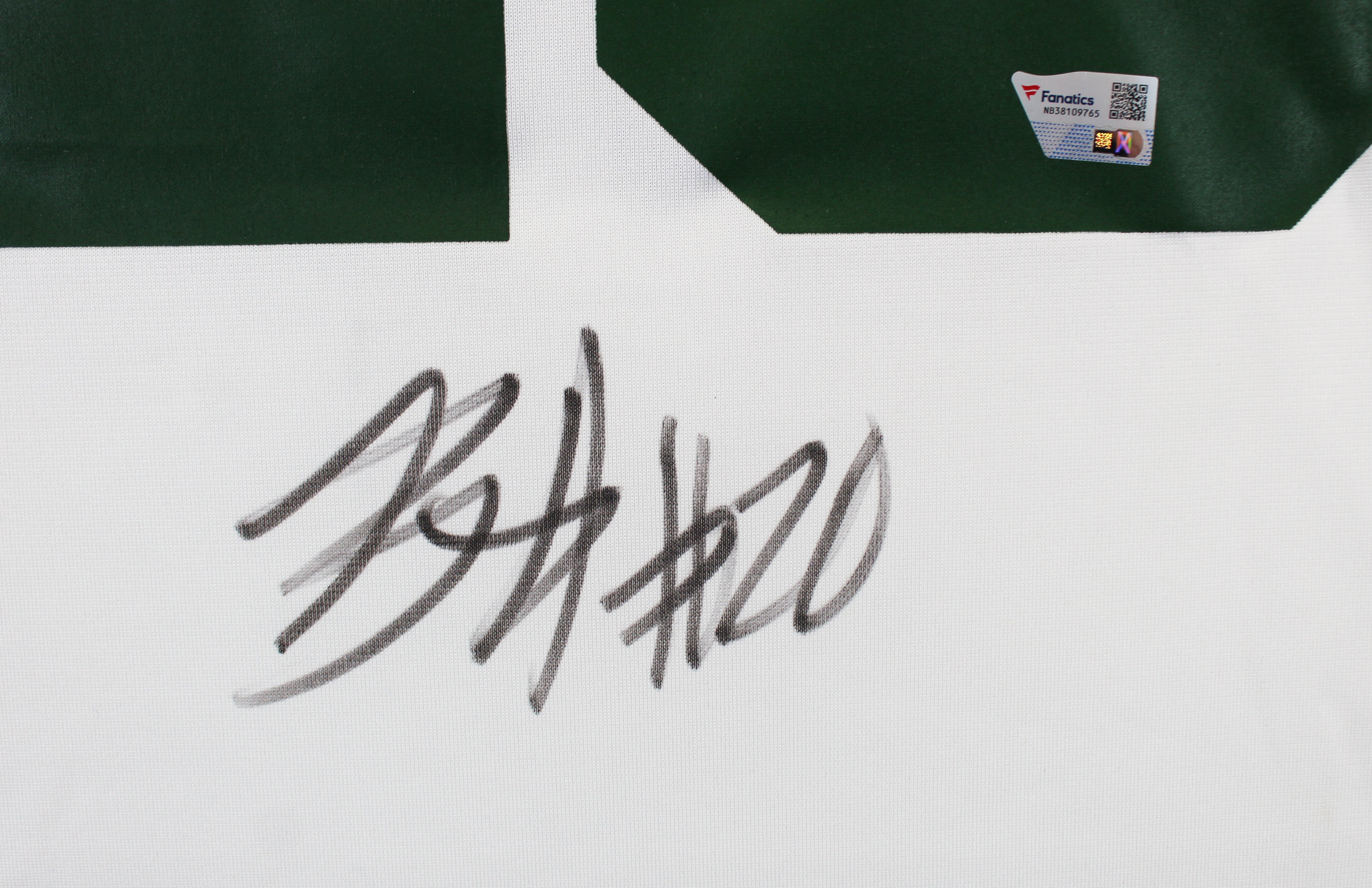 Jets Breece Hall Authentic Signed White Nike Game Jersey Autographed Fanatics