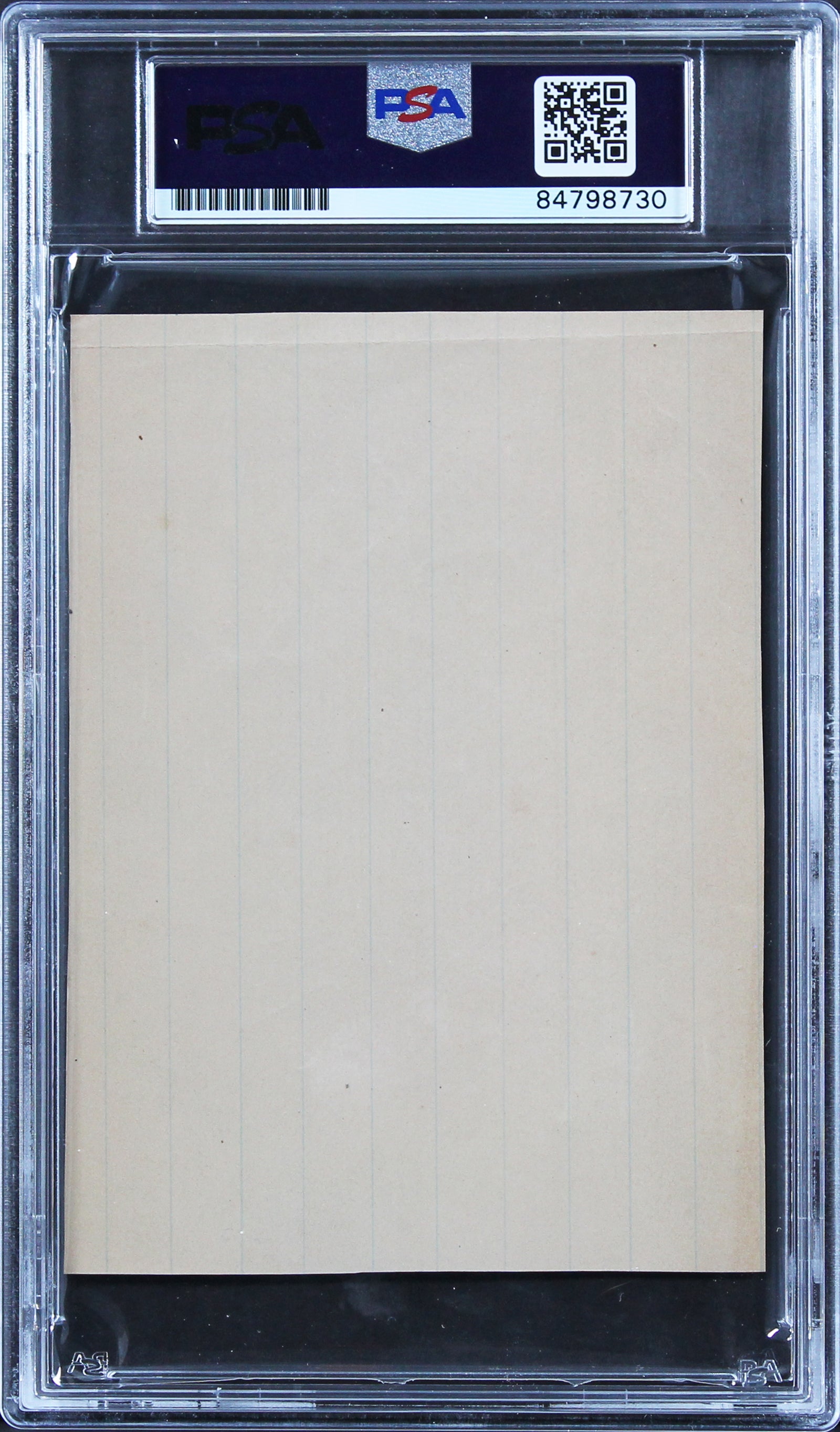 Samuel Clemens "Truly Yours, Mark Twain" Signed 3.5x4.75 Cut Sig Auto 9 PSA Slab