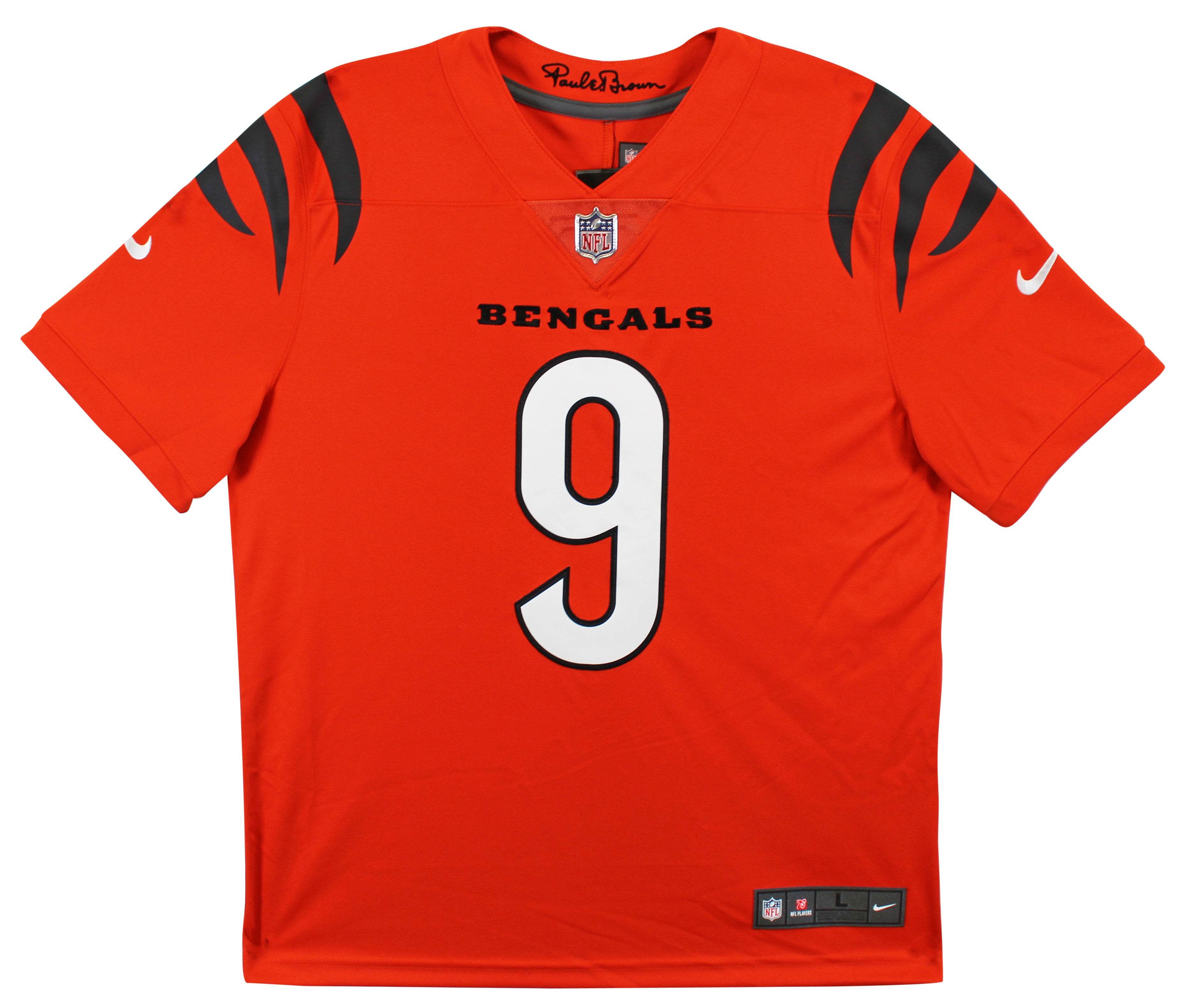 Bengals Joe Burrow Authentic Signed Orange Nike Limited Jersey Fanatics