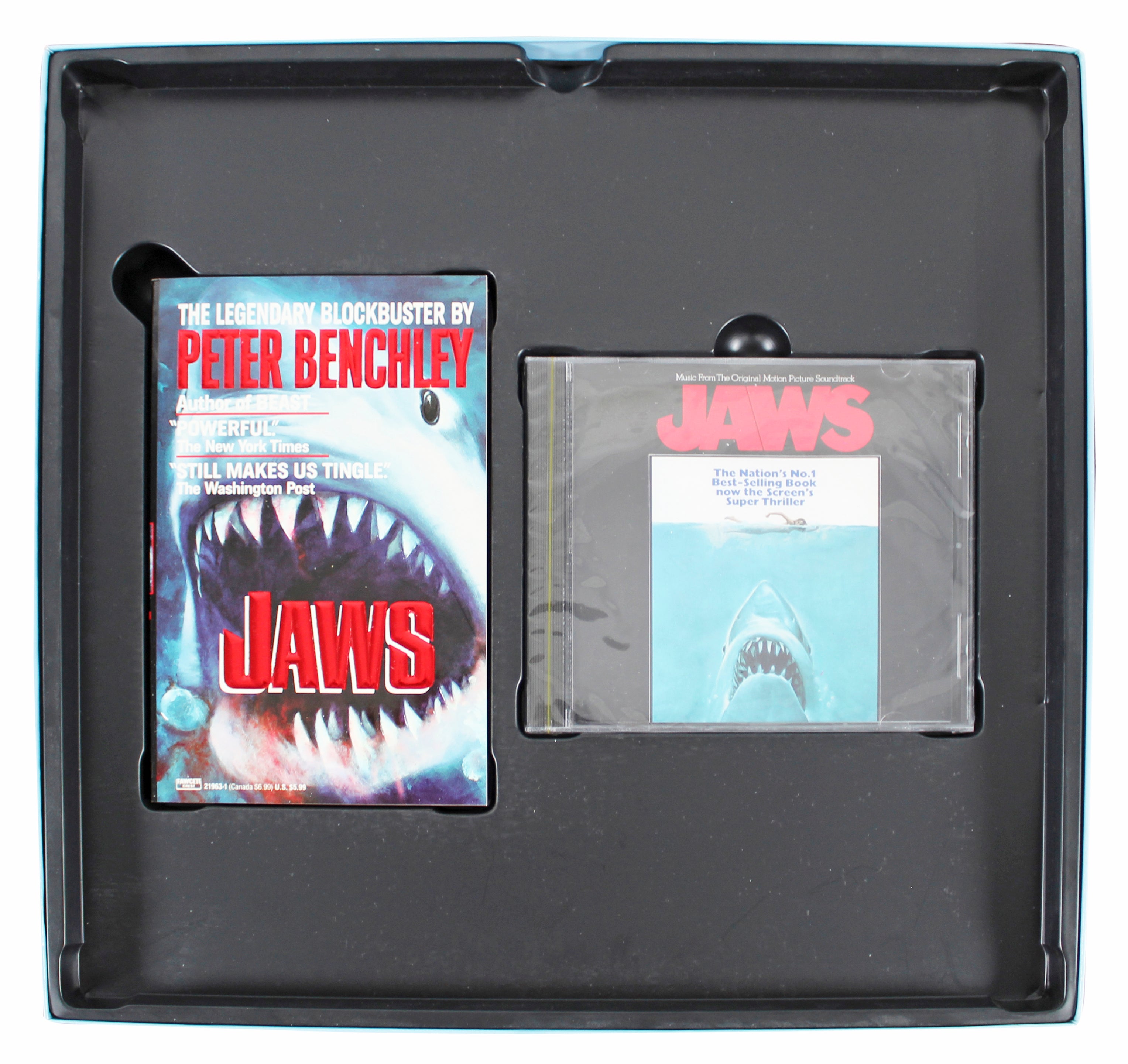Steven Spielberg & Richard Dreyfuss Signed Jaws Laser Disc Box Set w/ Discs BAS