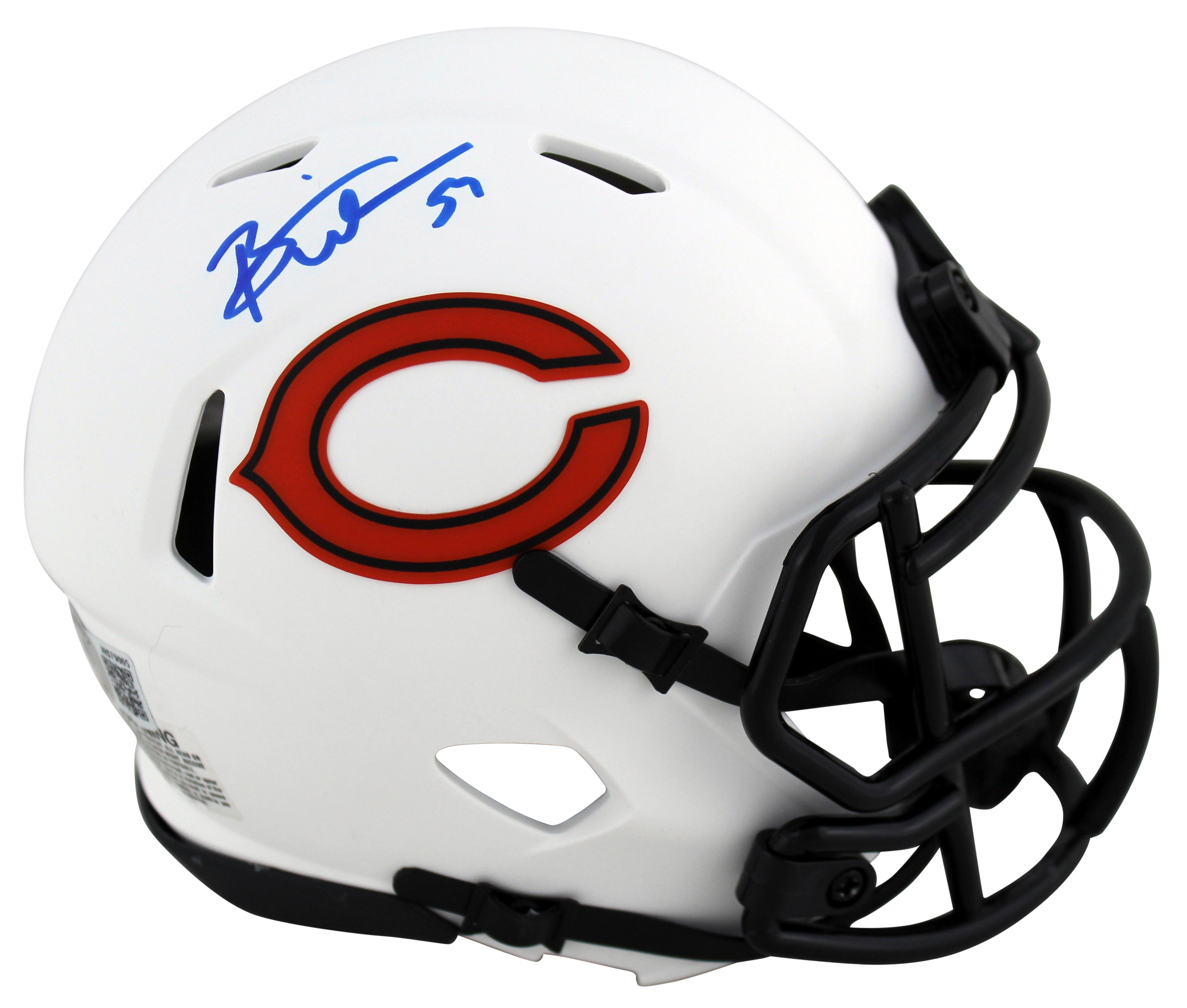 Bears Brian Urlacher Authentic Signed Lunar Speed Mini Helmet BAS Witnessed