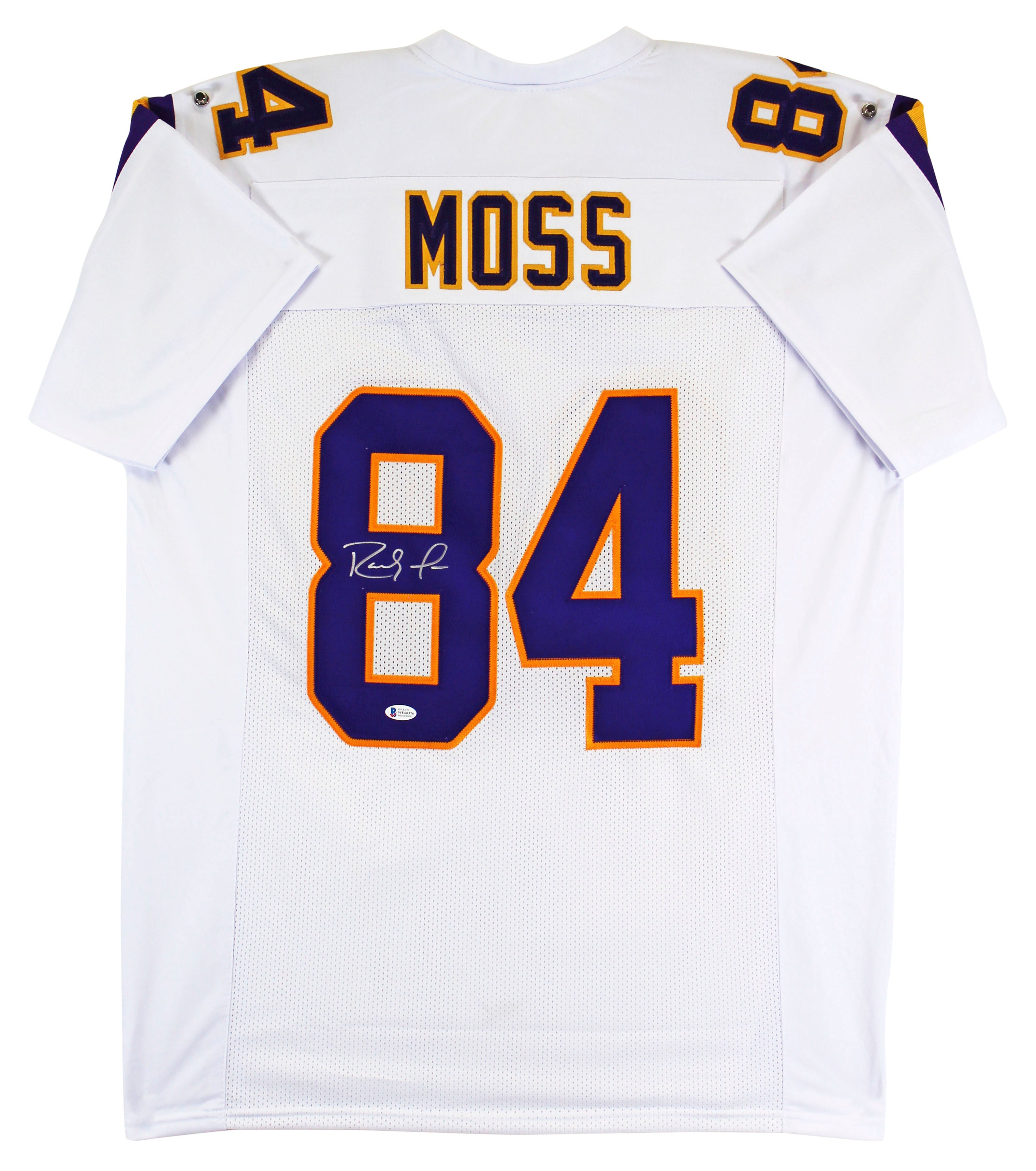Randy Moss Authentic Signed White Pro Style Jersey Autographed BAS Witnessed