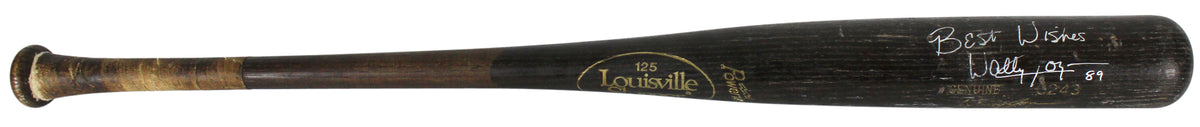 Angels Wally Joyner "Best Wishes" Signed Game Used Adirondack Bat BAS #H87693