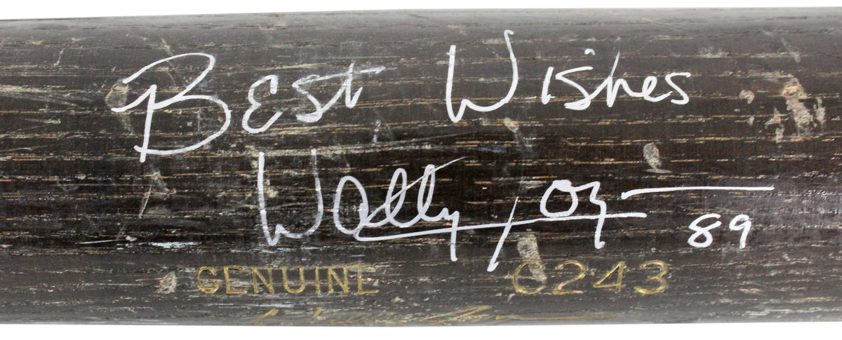 Angels Wally Joyner "Best Wishes" Signed Game Used Adirondack Bat BAS #H87693