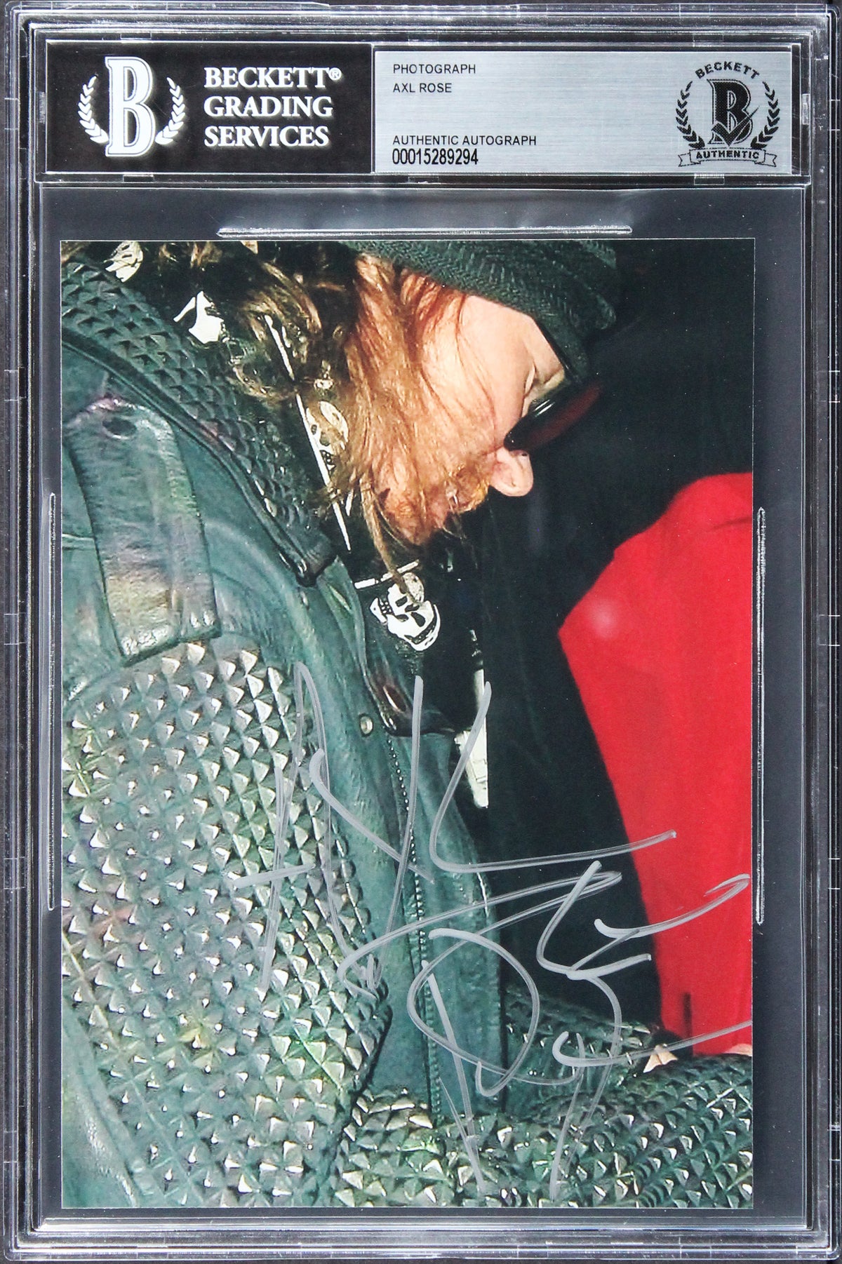 Axl Rose Guns N' Roses Authentic Signed 5x7 Photo Autographed BAS Slabbed