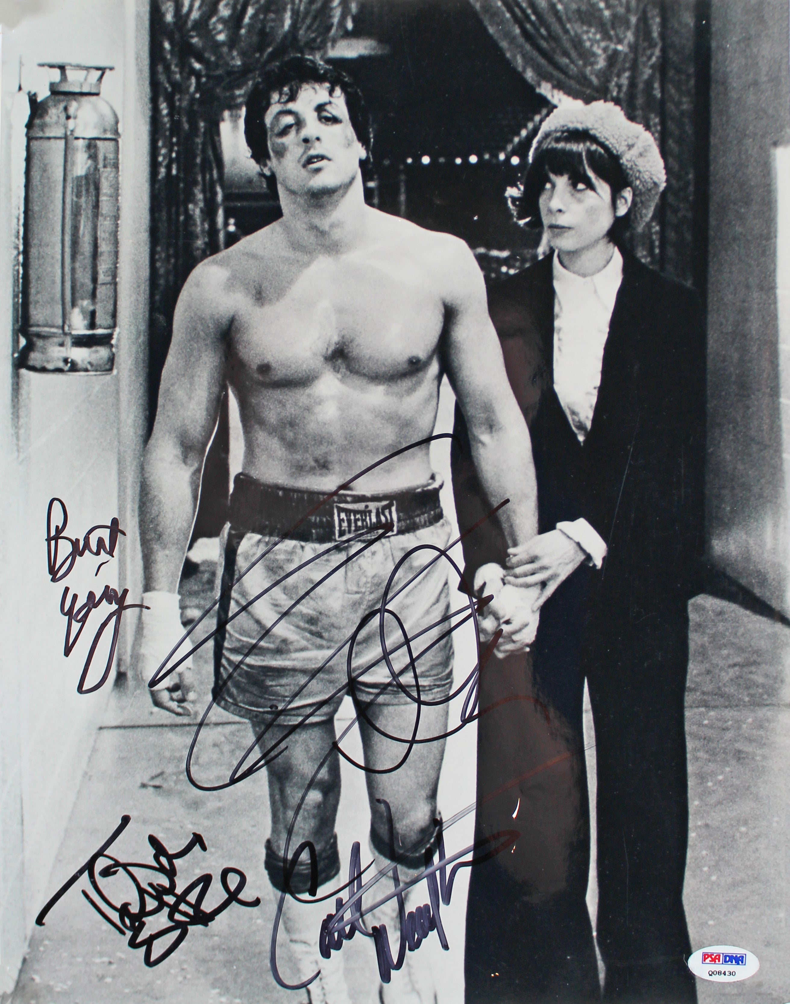 Rocky (4) Stallone, Shire, Weathers & Young Authentic Signed 11x14 Photo BAS
