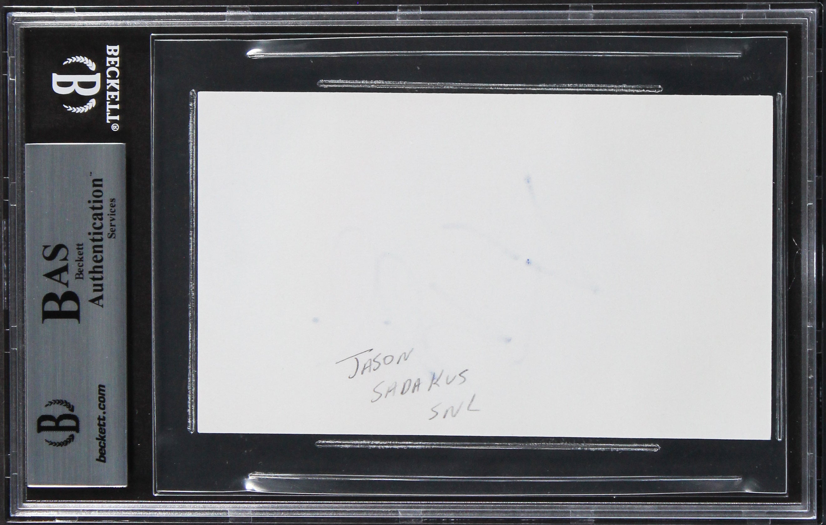 Jason Sudeikis Ted Lasso Authentic Signed 3x5 Index Card Autographed BAS Slabbed