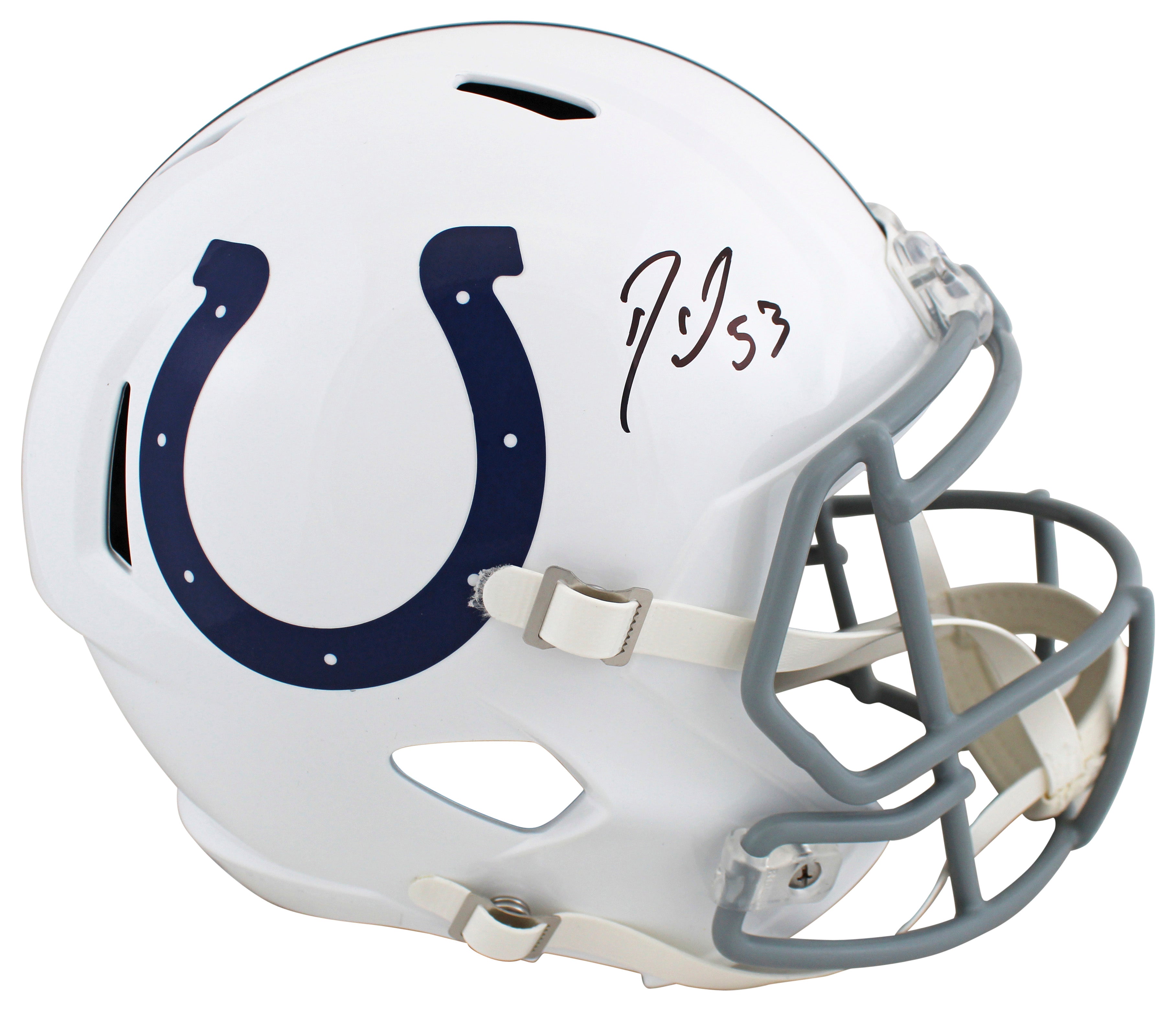 Colts Darius Shaquille Leonard Signed Full Size Speed Rep Helmet w/ Case BAS Wit