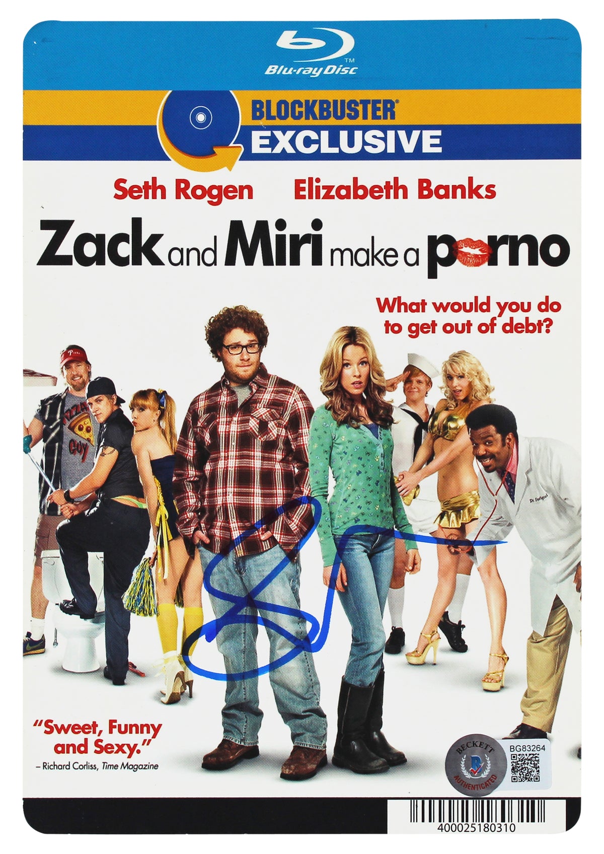 Seth Rogen Zack & Miri Make A Porno Authentic Signed DVD Cover BAS #BG83264