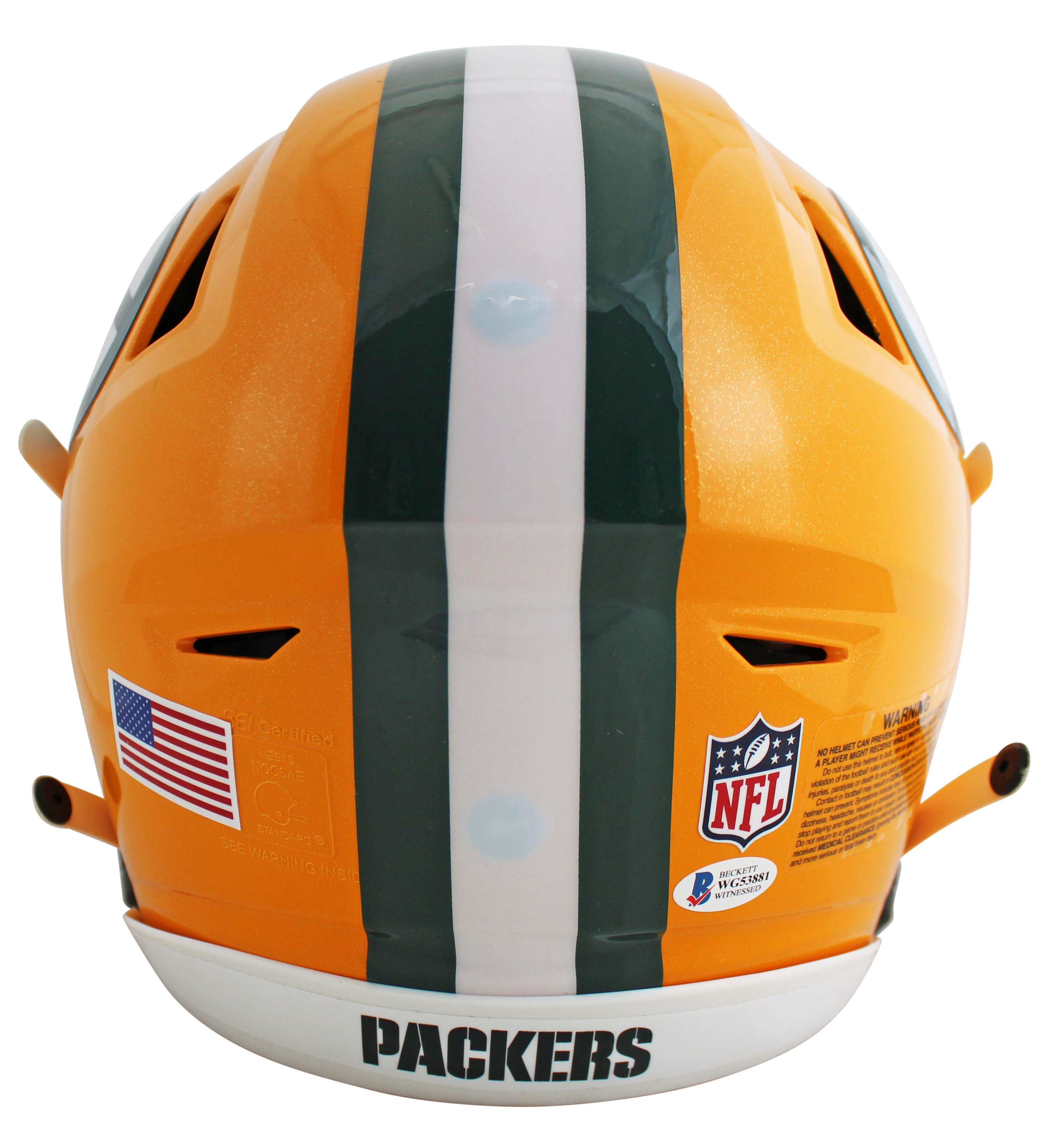 Packers Davante Adams Signed Riddell Speed Flex Full Size Helmet BAS Witnessed