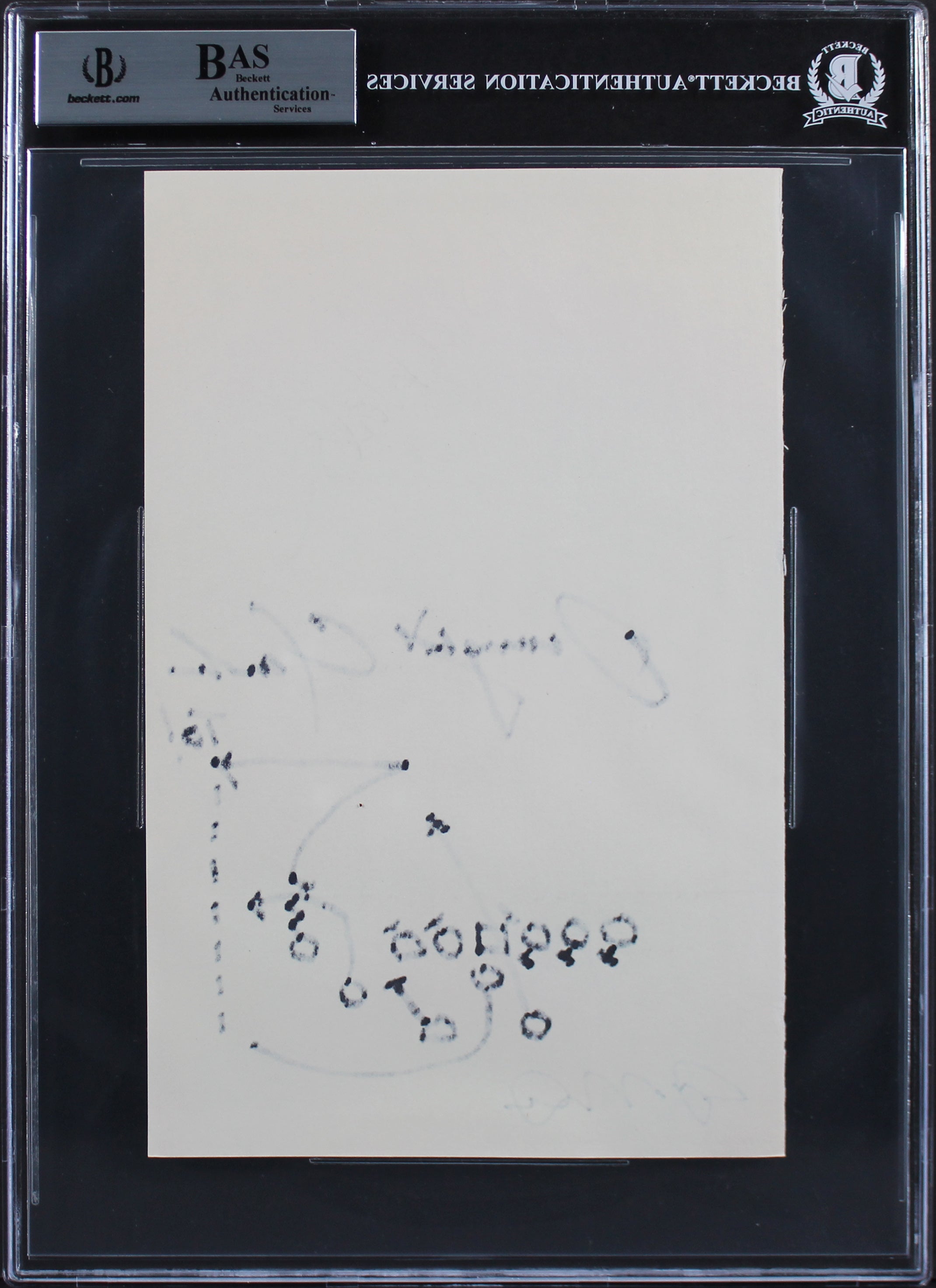 49ers (3) Montana, Walsh & Clark Signed 5.75x8 Cut w/ Hand Drawn Play BAS Slab 2