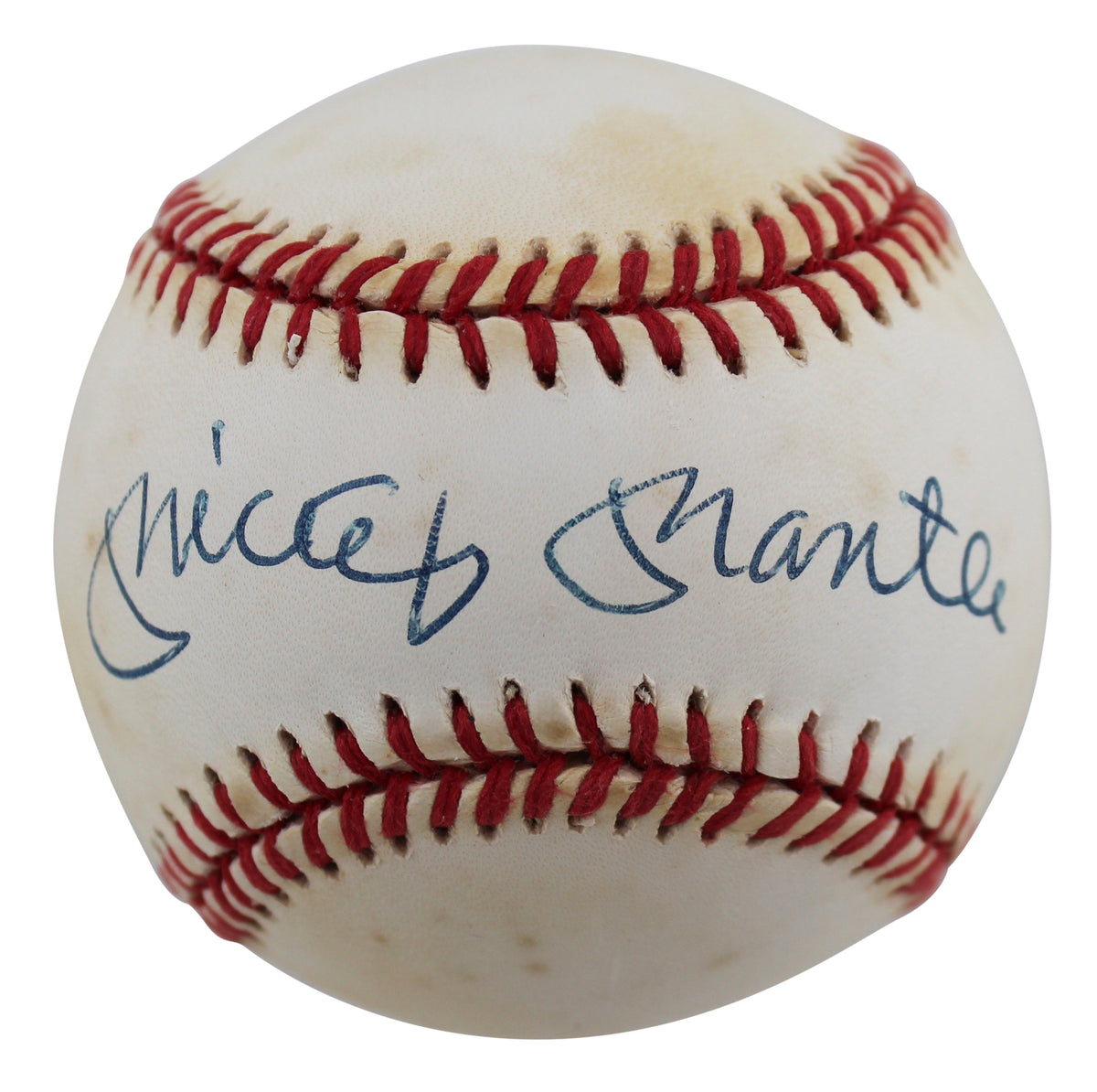 Yankees Mickey Mantle Authentic Signed Bobby Brown Oal Baseball BAS #AA03980