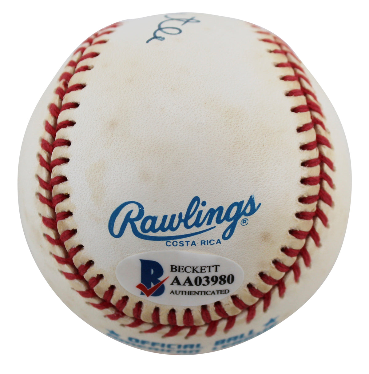 Yankees Mickey Mantle Authentic Signed Bobby Brown Oal Baseball BAS #AA03980