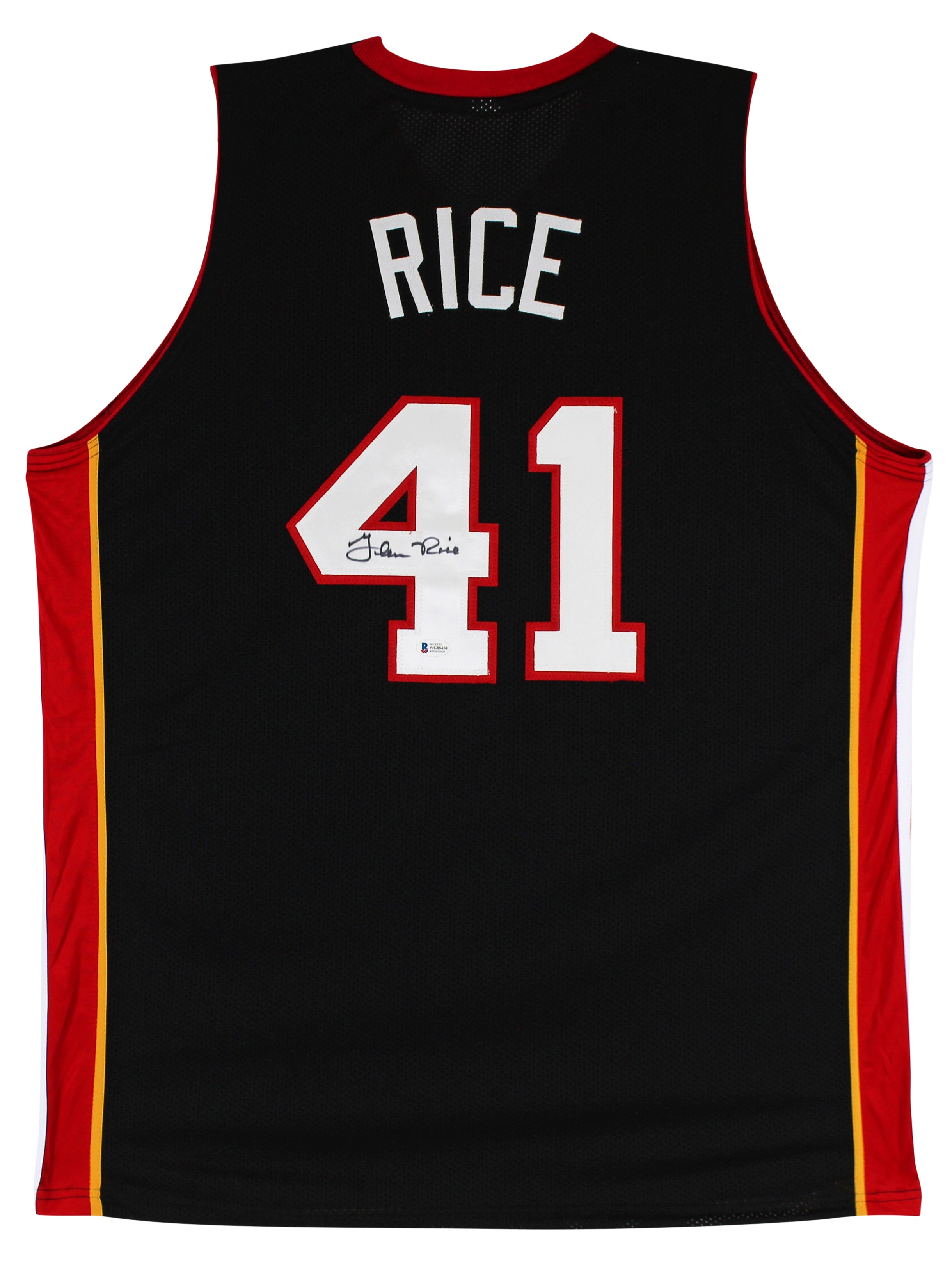 Glen Rice Authentic Signed Black Pro Style Jersey Autographed BAS Witnessed