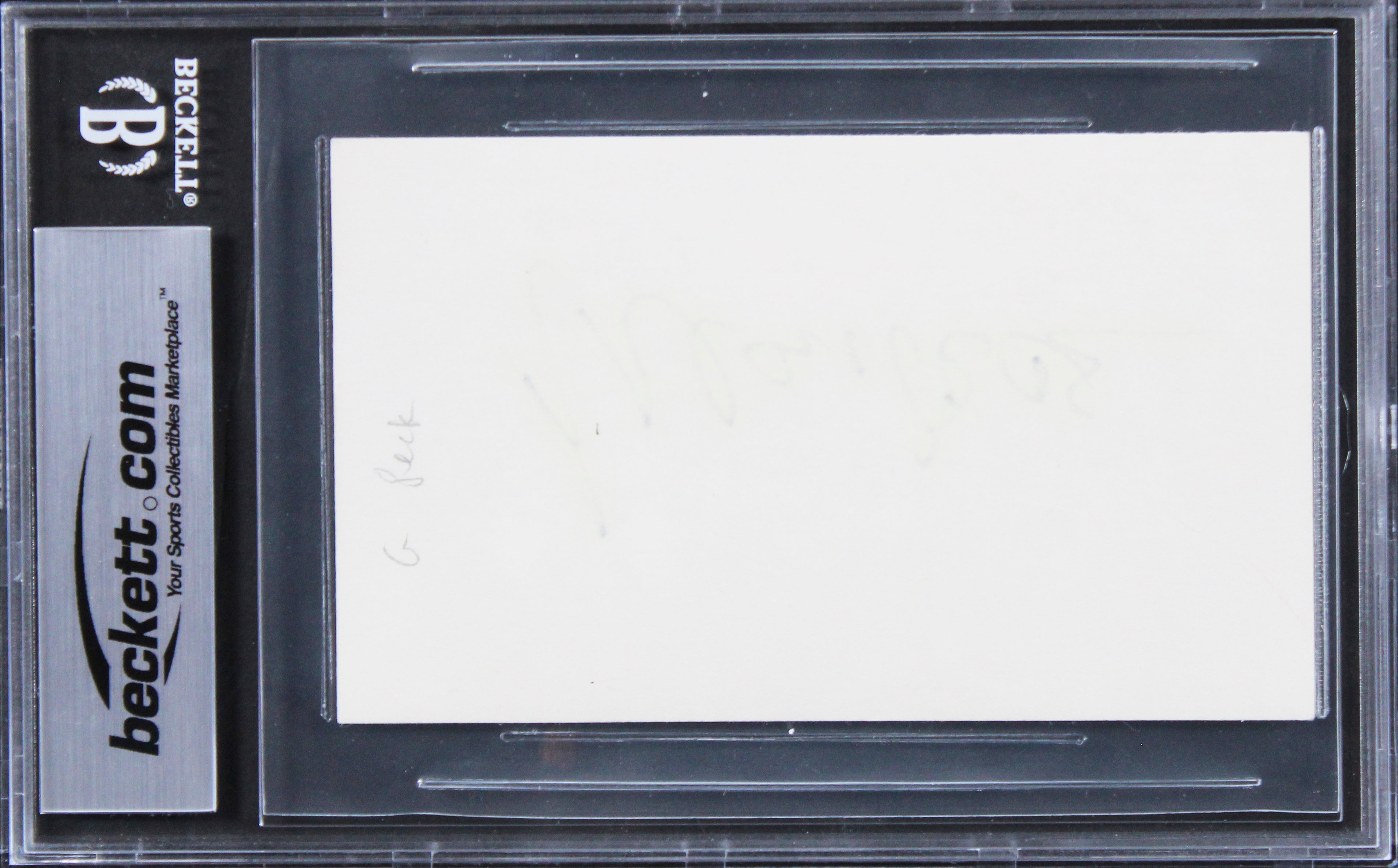 Gregory Peck To Kill a Mockingbird Authentic Signed 3x5 Index Card BAS Slabbed