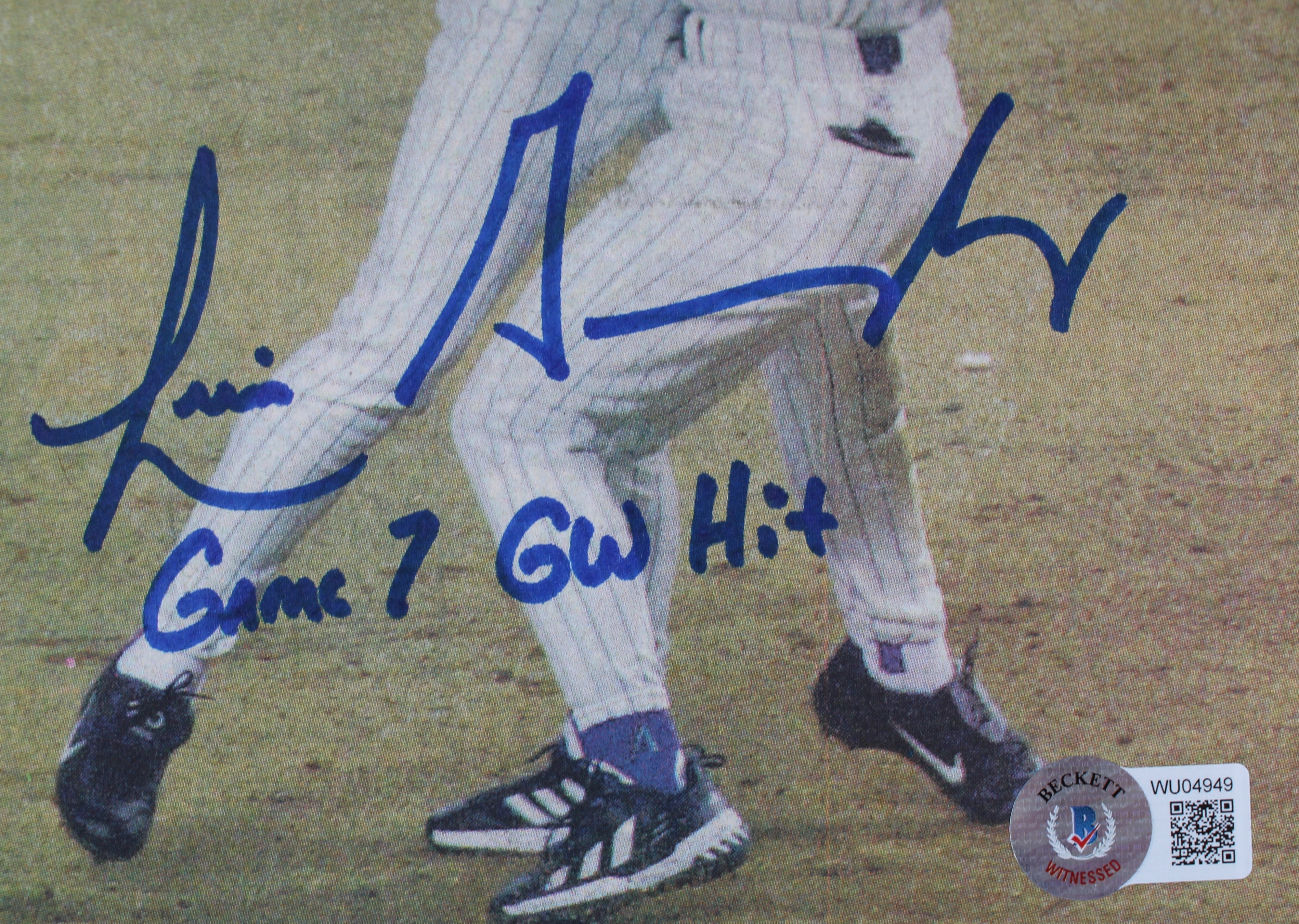D-Backs Luis Gonzalez "Game 7 GW Hit" Signed Asbury Park Press Newspaper BAS Wit