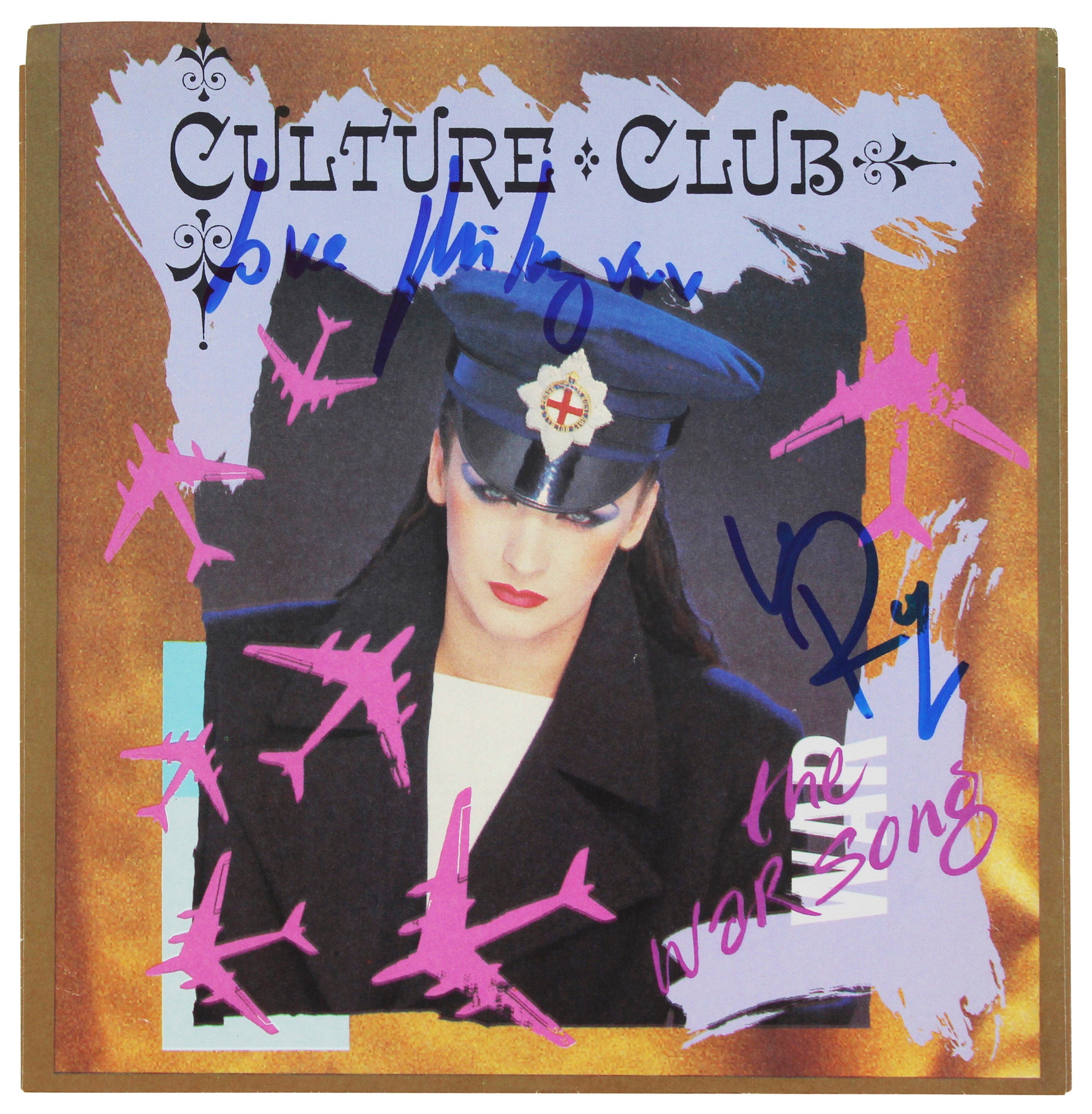 Mikey Craig & Roy Hay Culture Club Signed The War Song 45 RPM Album Cover BAS