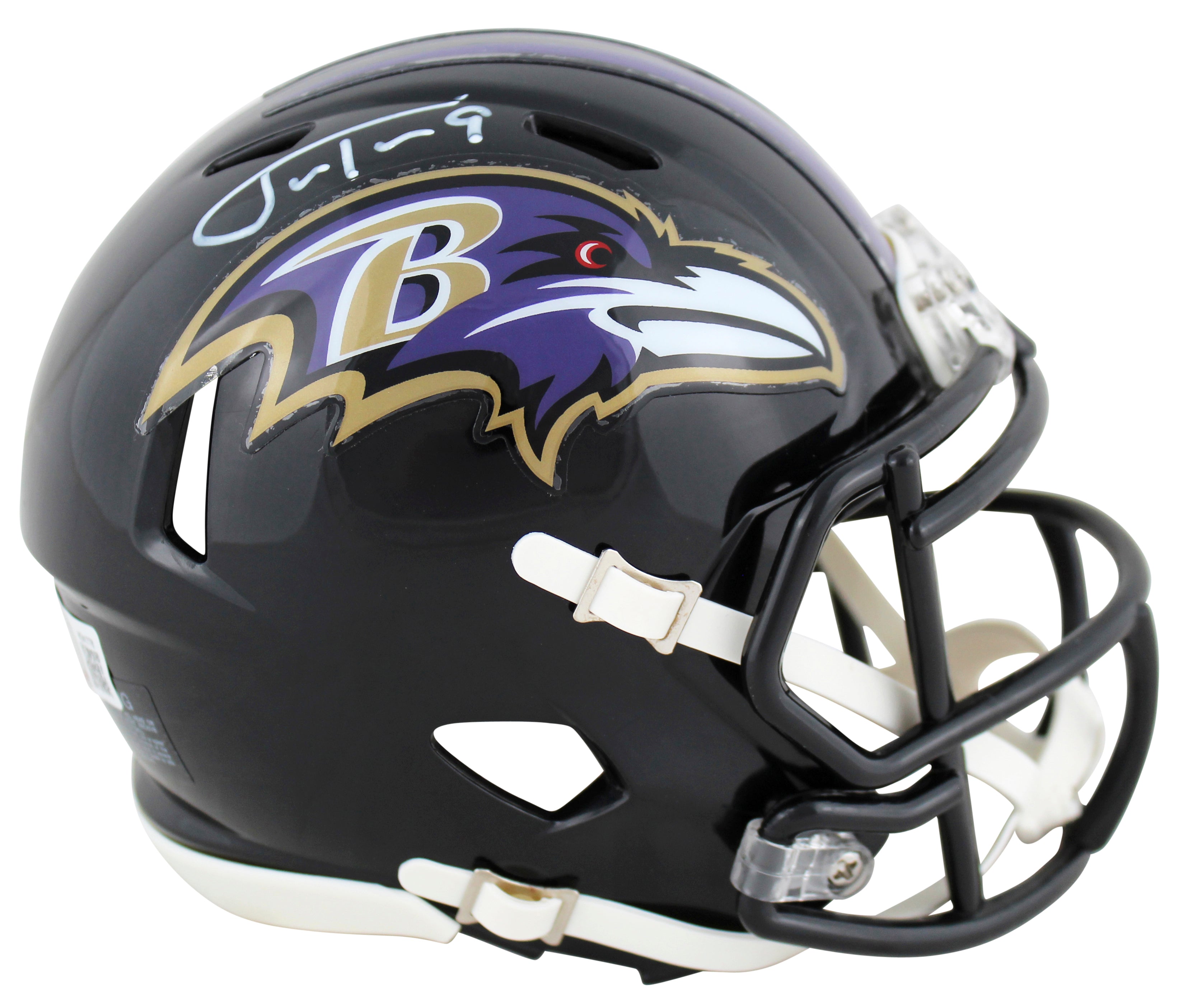 Ravens Justin Tucker Authentic Signed Speed Mini Helmet BAS Witnessed