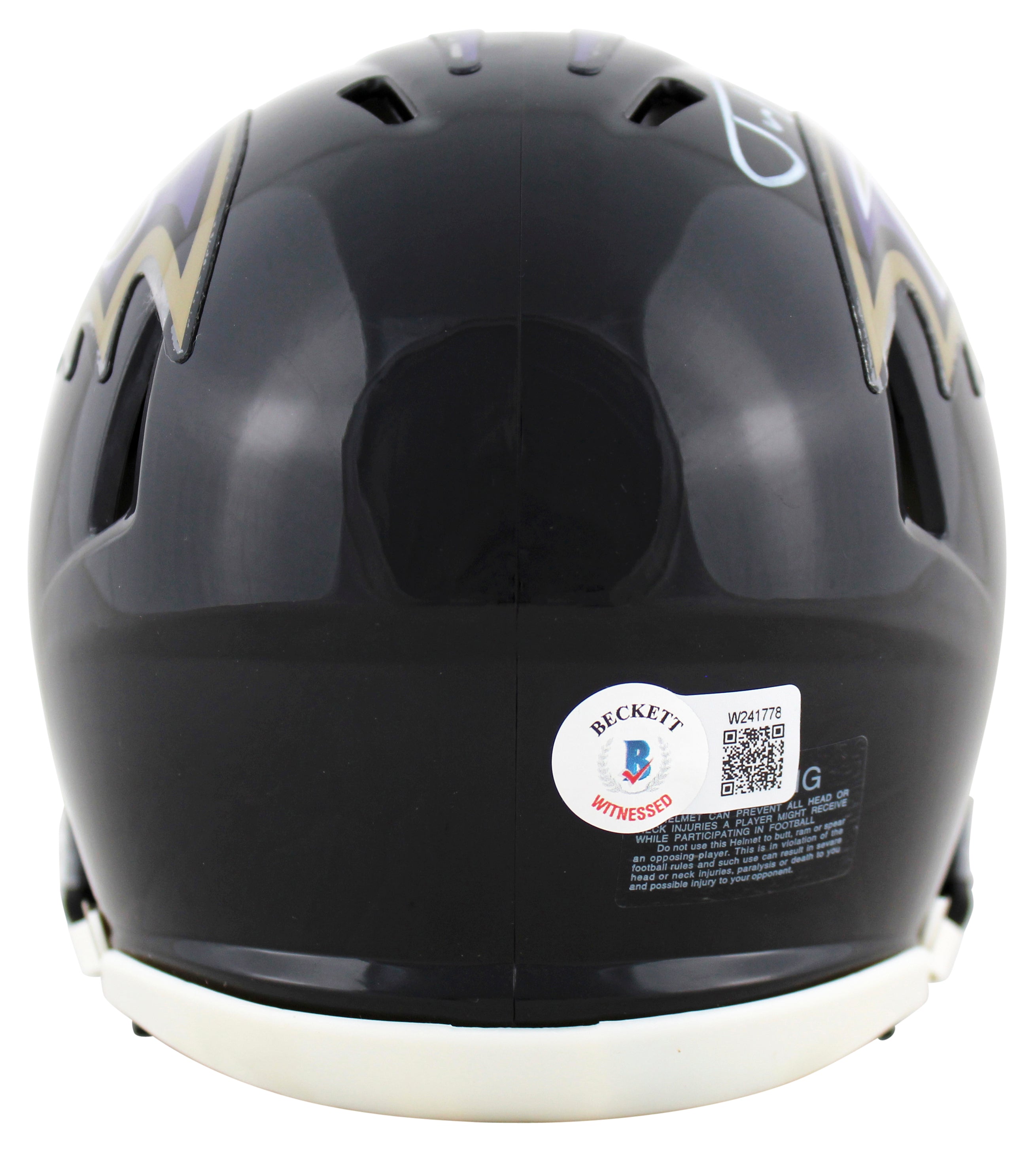 Ravens Justin Tucker Authentic Signed Speed Mini Helmet BAS Witnessed