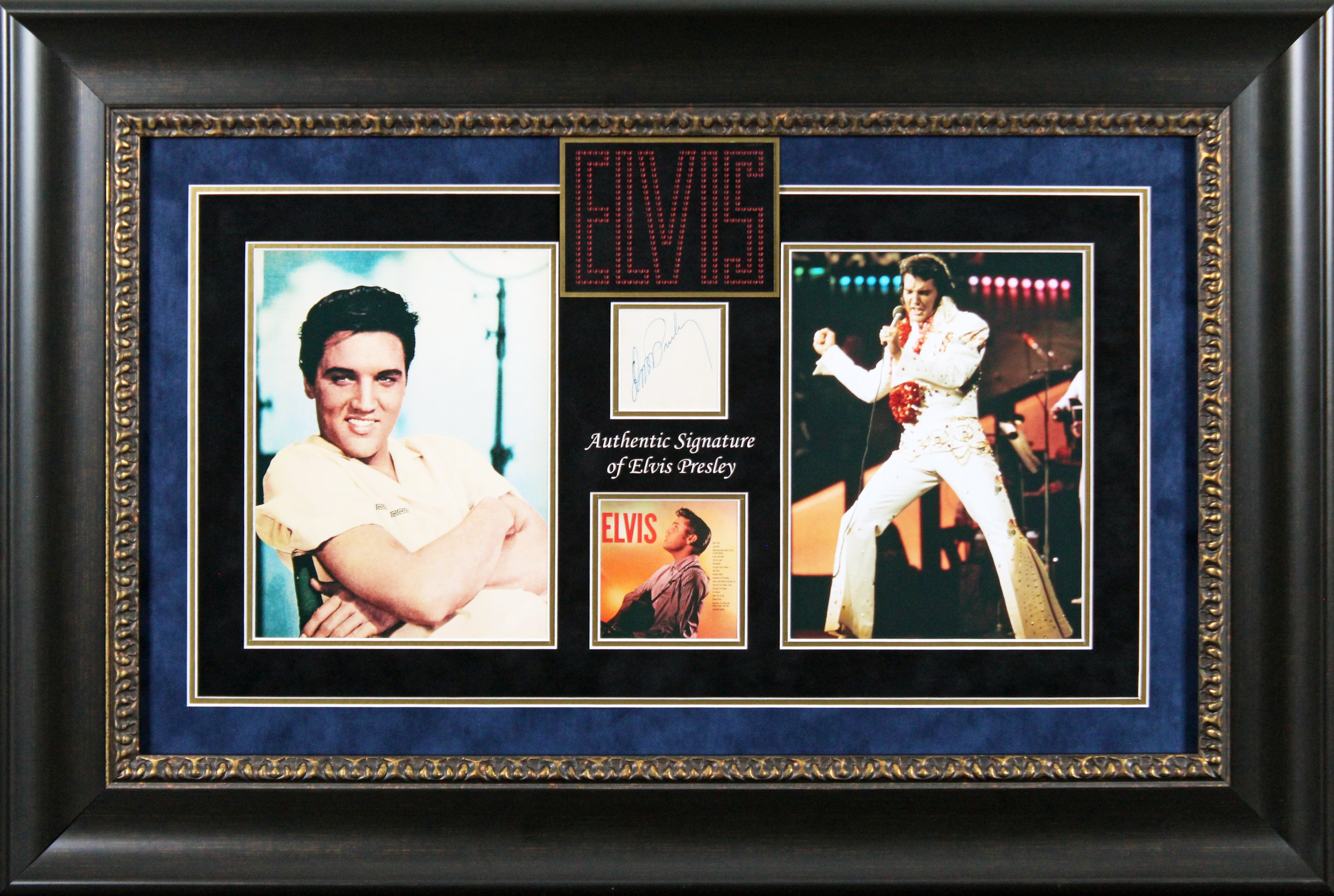 Elvis Presley Authentic Signed & Framed Cut Signature JSA #YY84419