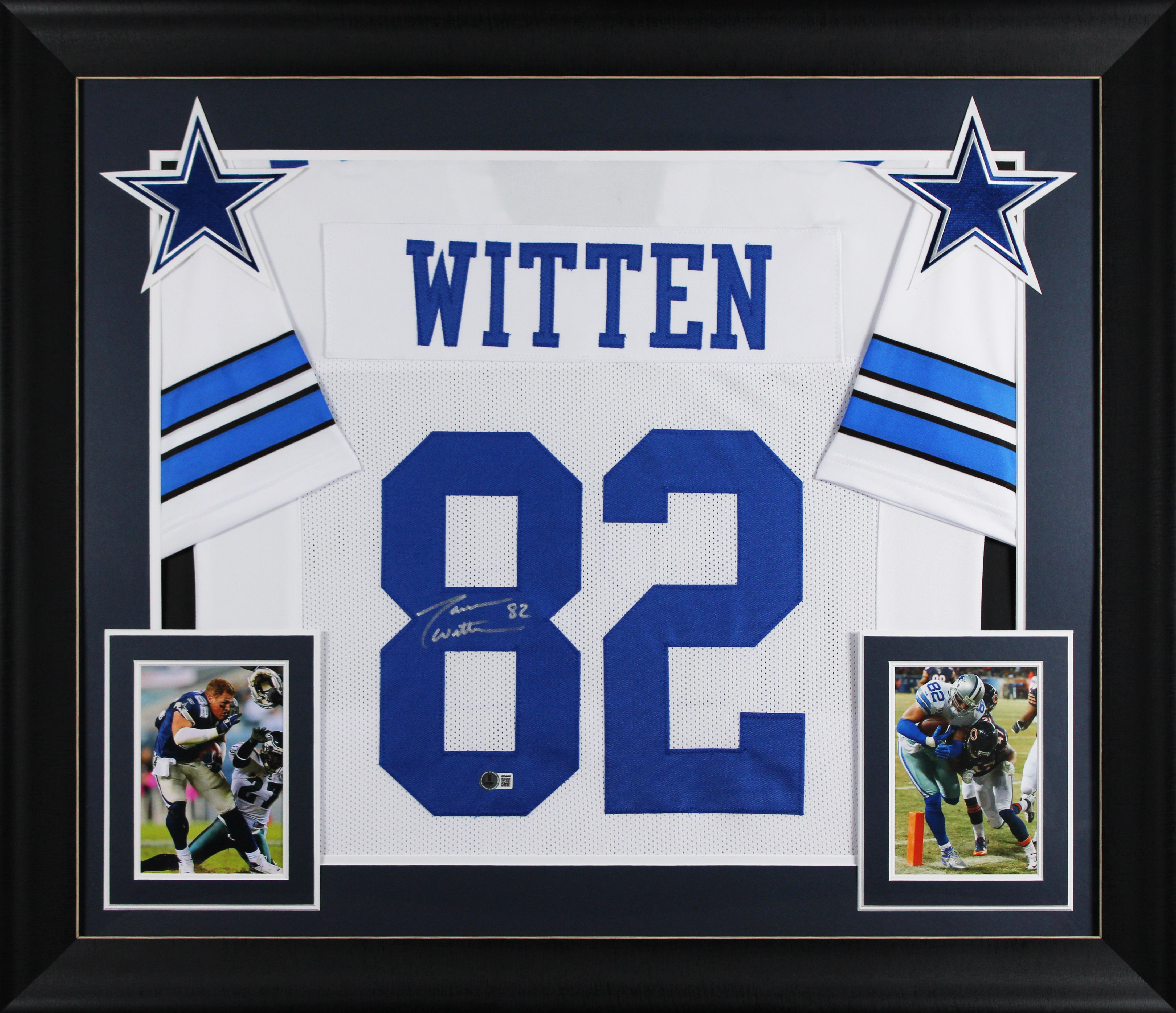Jason Witten Authentic Signed White Pro Style Framed Jersey BAS Witnessed